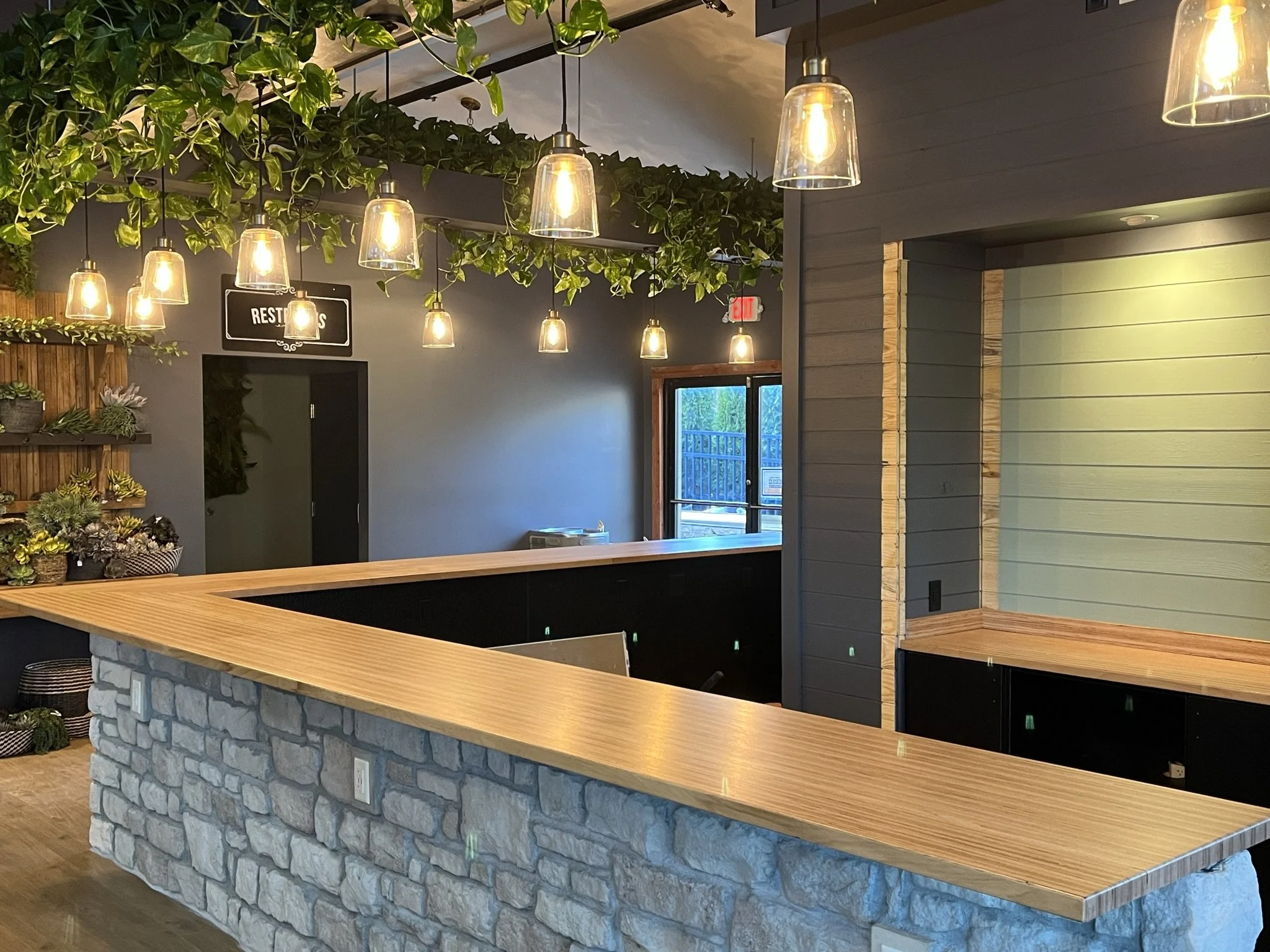 Bar Top and Back Bar build/install - Cafe' Equinox inside Family Tree Nursery Shawnee KS 