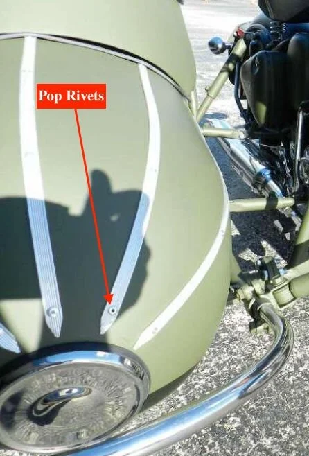 Cozy Rocket Nose Trim installation rivets