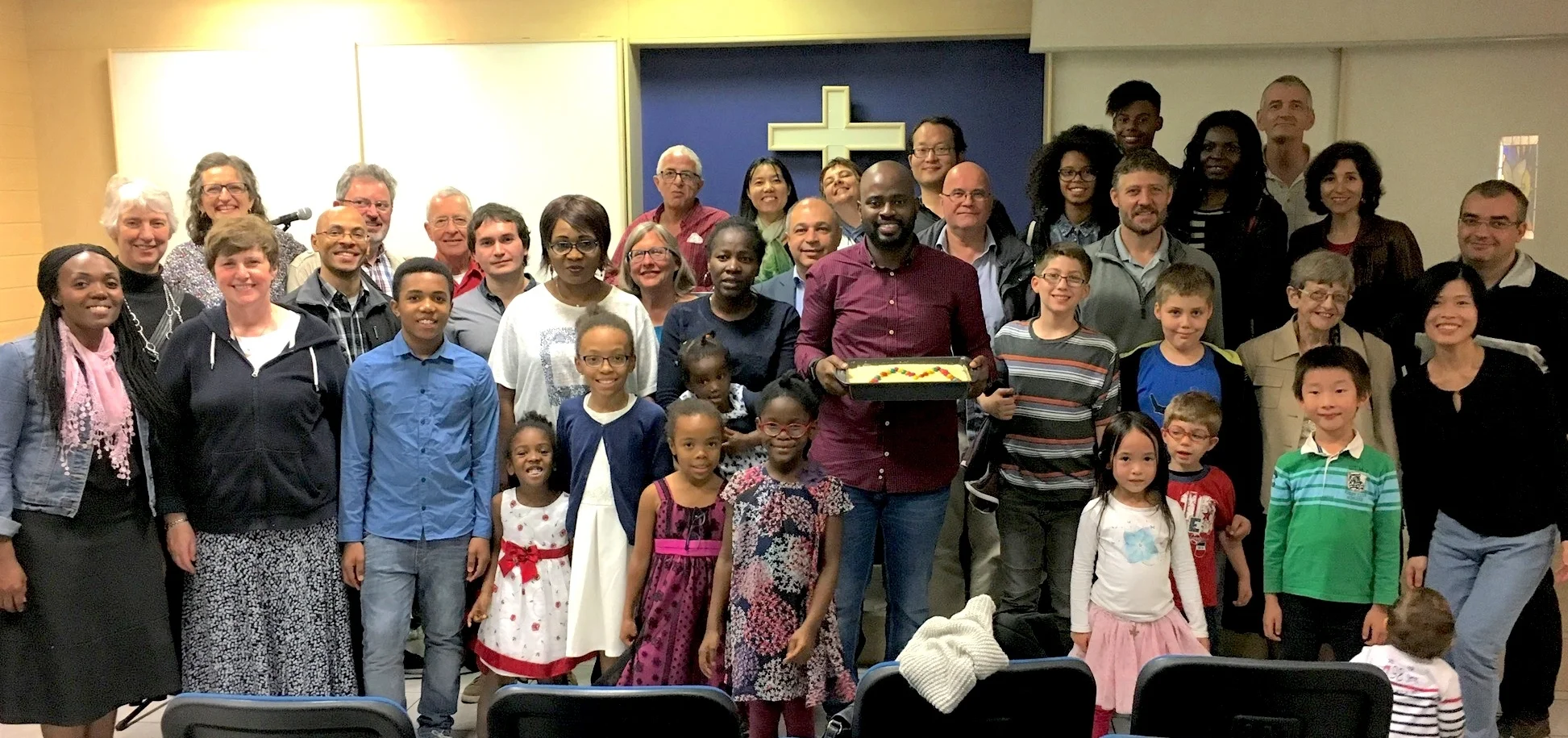 The congregation of the Painters' fourth European church plant, ICC Marseille, in Fall 2016