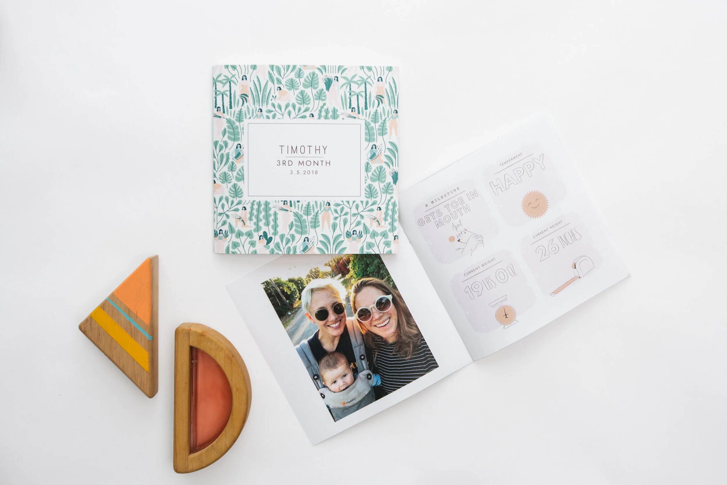 The story of a baby’s first year, told one month at a time in custom keepsake books.