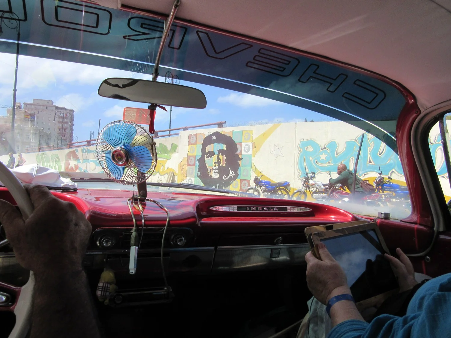  View from taxi going into Havana, Cuba.&nbsp; 2016 