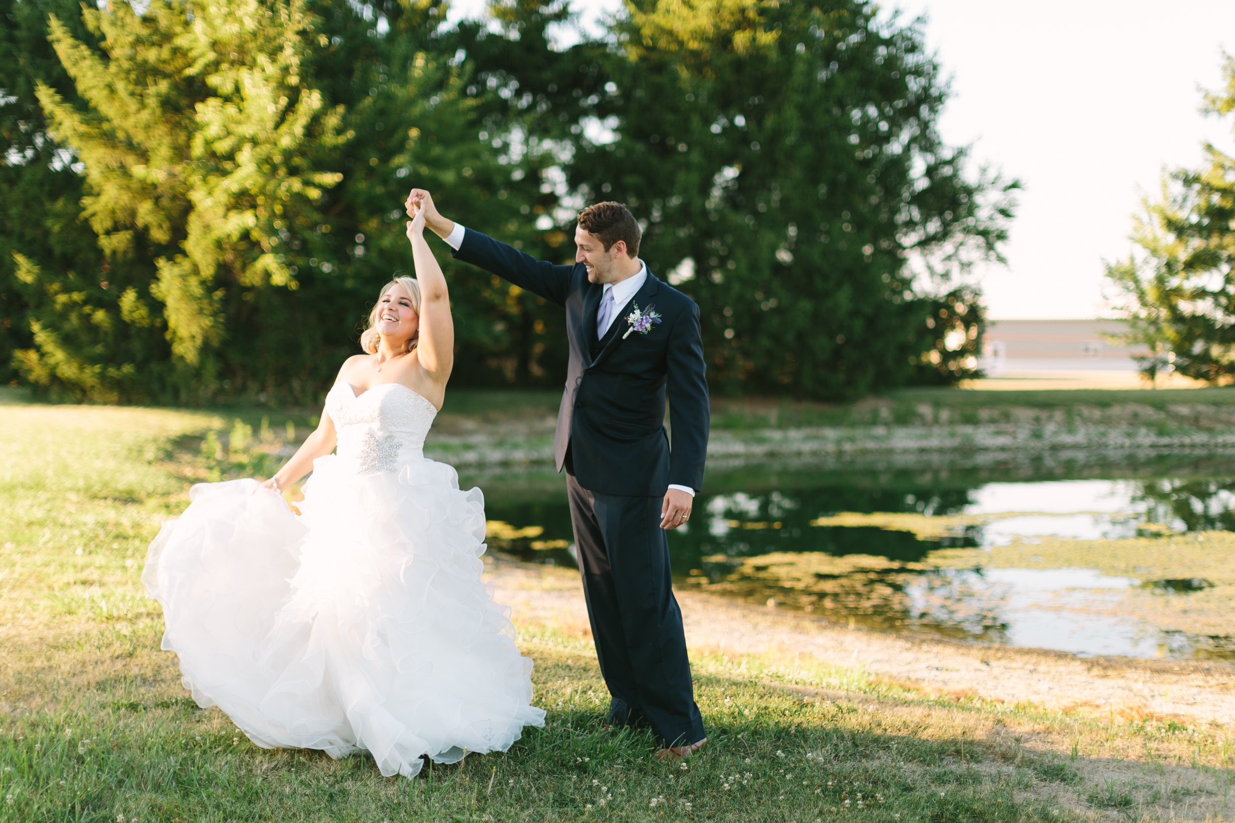 JC & KC had already had their "Bride & Groom portraits" before the reception. But right before I left, we planned just 5 minutes to sneak out of the reception for portraits in the beautiful golden light. They ended up being the favorite images from the wedding day!