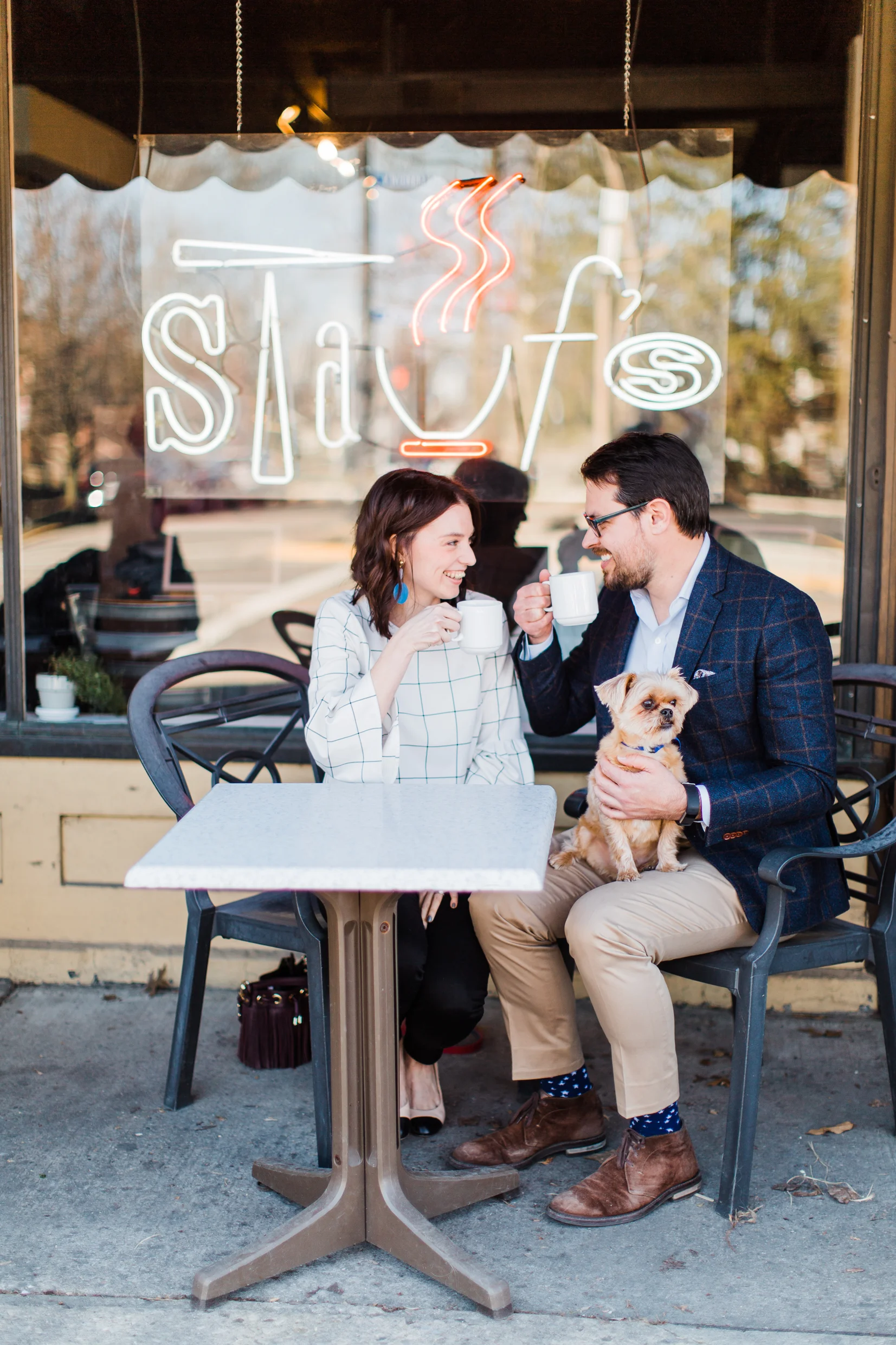 Nate &amp; Mel - Scioto Mile + Coffee Shop Engagement Session, Columbus Ohio Wedding Photographer