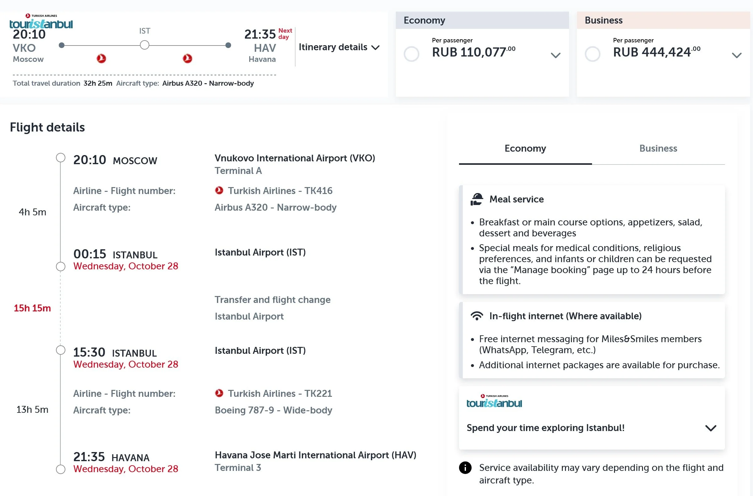 Turkish Airlines Re-Engagement With Route-Of-Comfort From Moscow To Havana May Impact Russia-Based Companies 