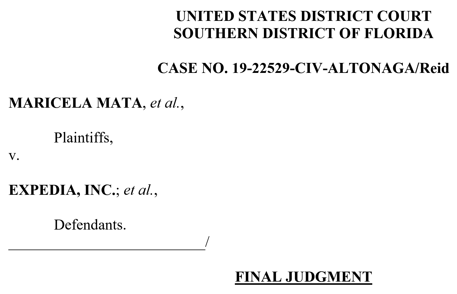 Expedia Prevails With Jury Verdict In Libertad Act Title III Lawsuit By Non-Certified Claimants