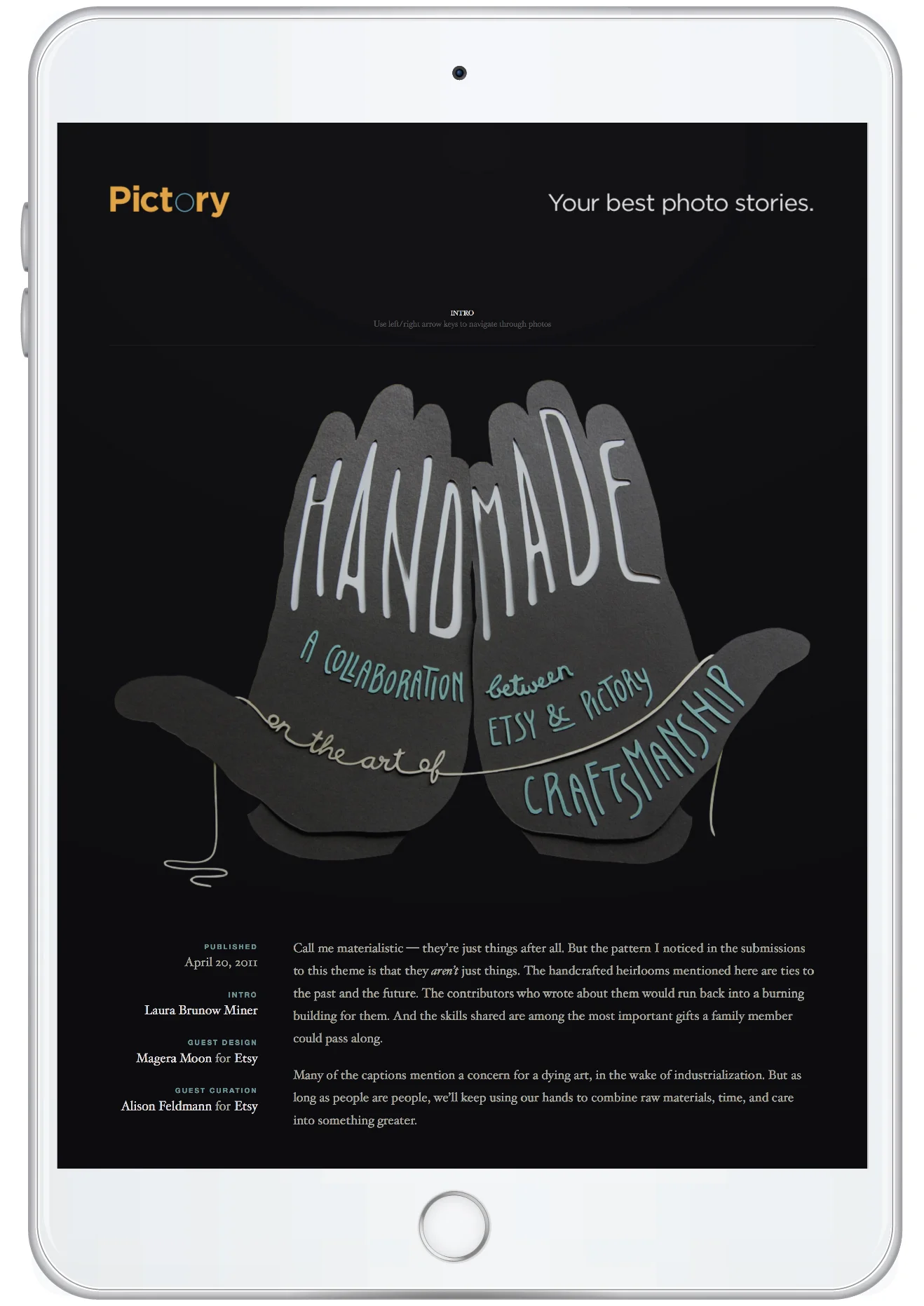 Partnership with Etsy.