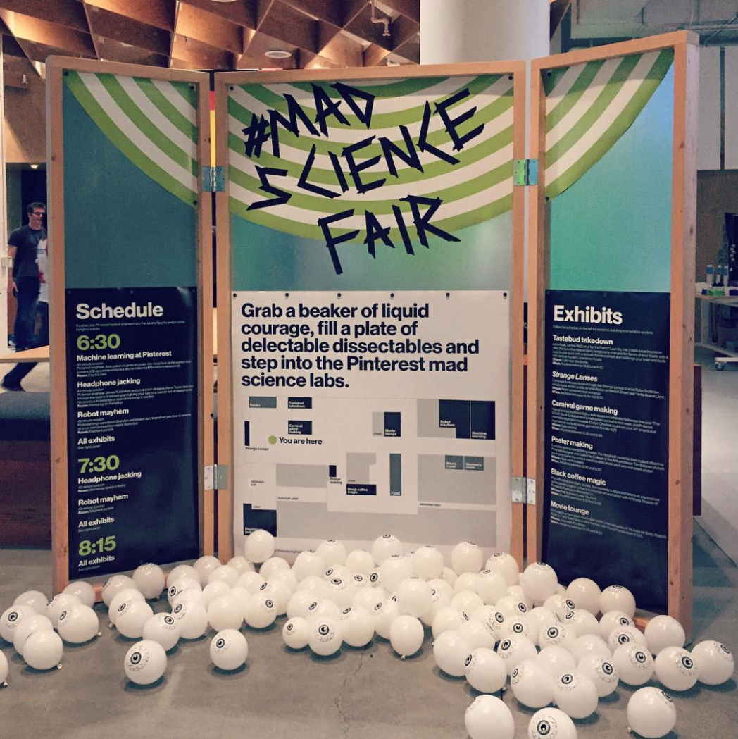 My installer Jon Stevens built a reusable giant trifold poster for the event.