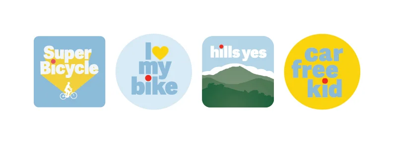 Sticker/enamel pin designs.