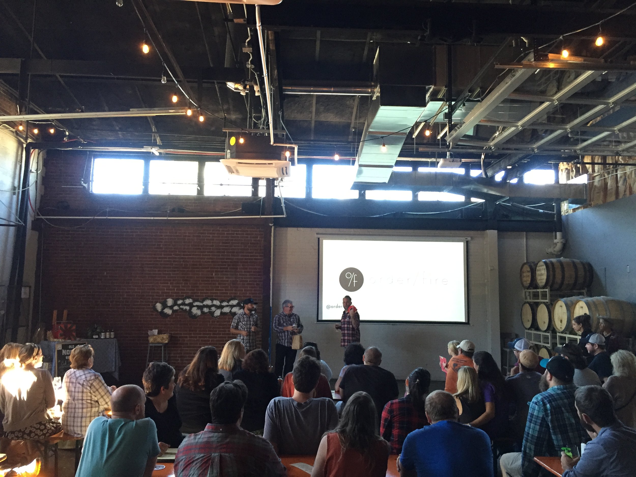 The farmer, the photographer/director, and the host. Also known as Jamie Swofford, Peter Taylor, and Chef Marc Jacksina.