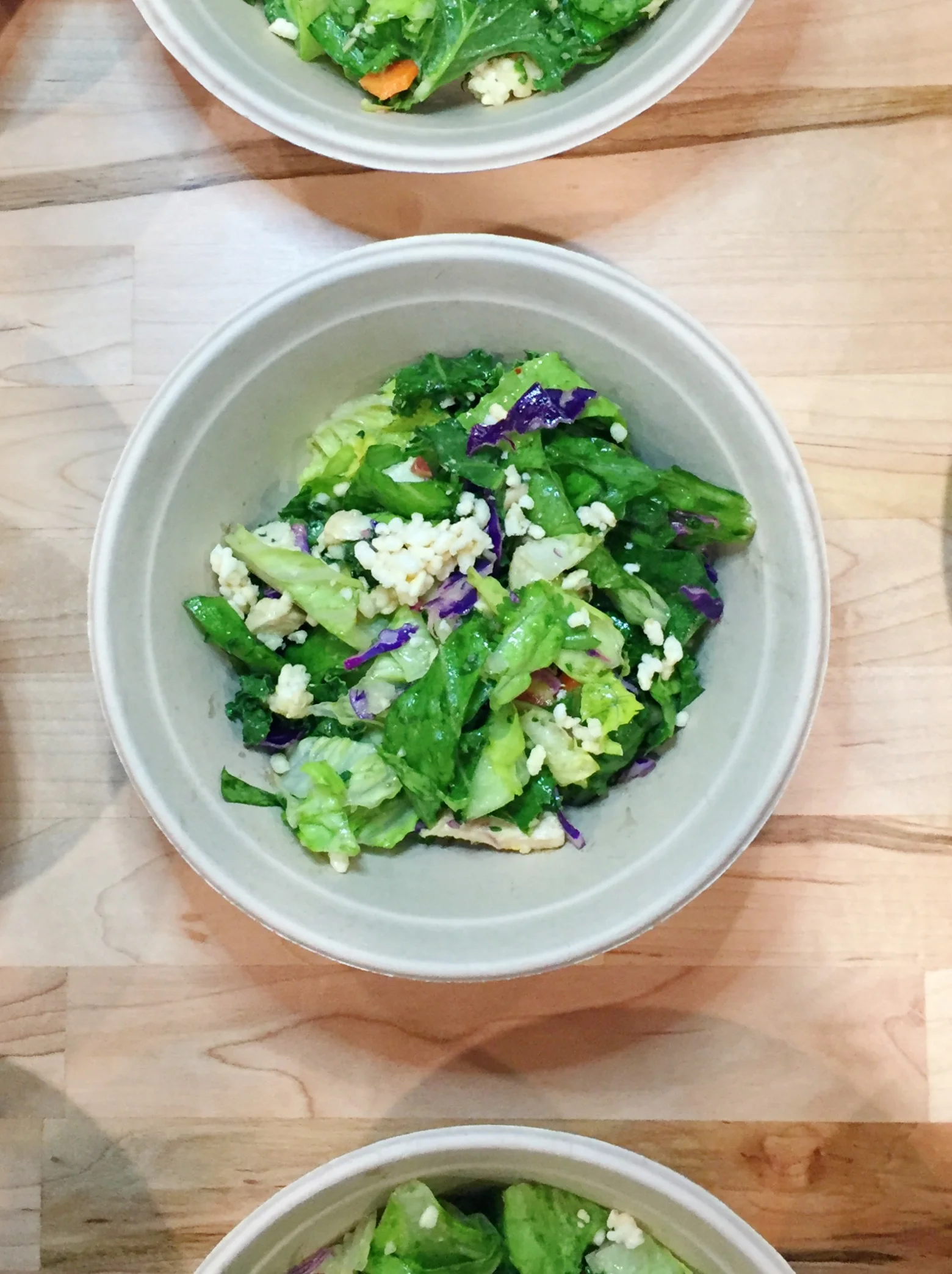 Crunchy Vietnamese Salad |&nbsp;FreeBird grilled chicken, crispy rice crackers, pickled sweet onions, rainbow carrots, English cucumbers, romaine, kale, purple cabbage, and cilantro. Tossed in Spicy Tamarind Vinaigrette.