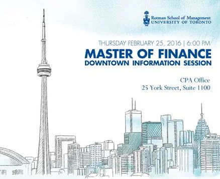 Rotman Master of Finance Downtown Information Session