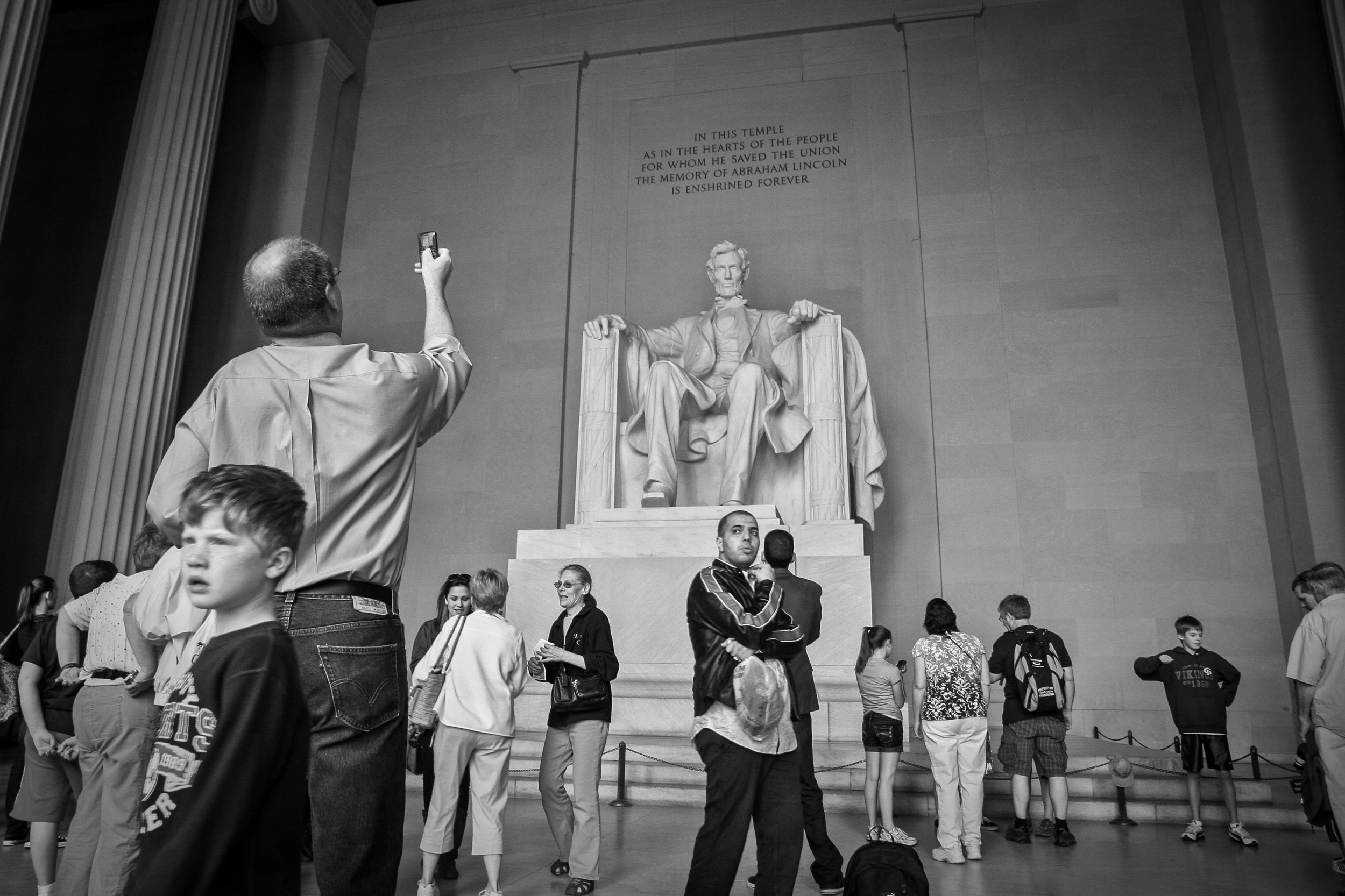 Tourists at the Lincoln Memorial, Washington, DC (2011)