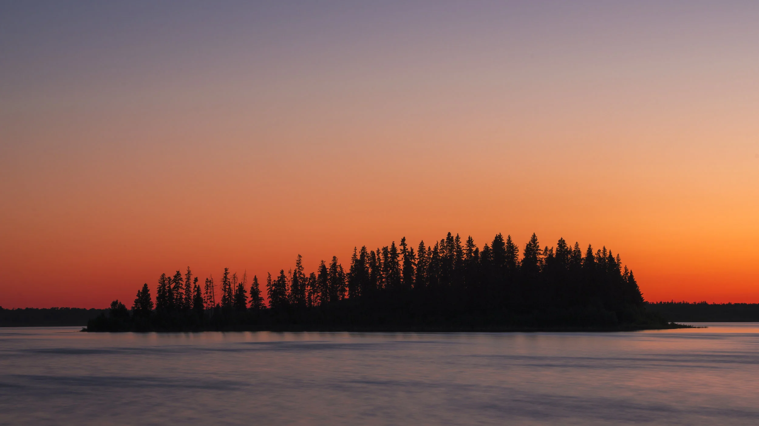 Sunset at Astotin Lake, Elk Island National Park, Alberta, Canada