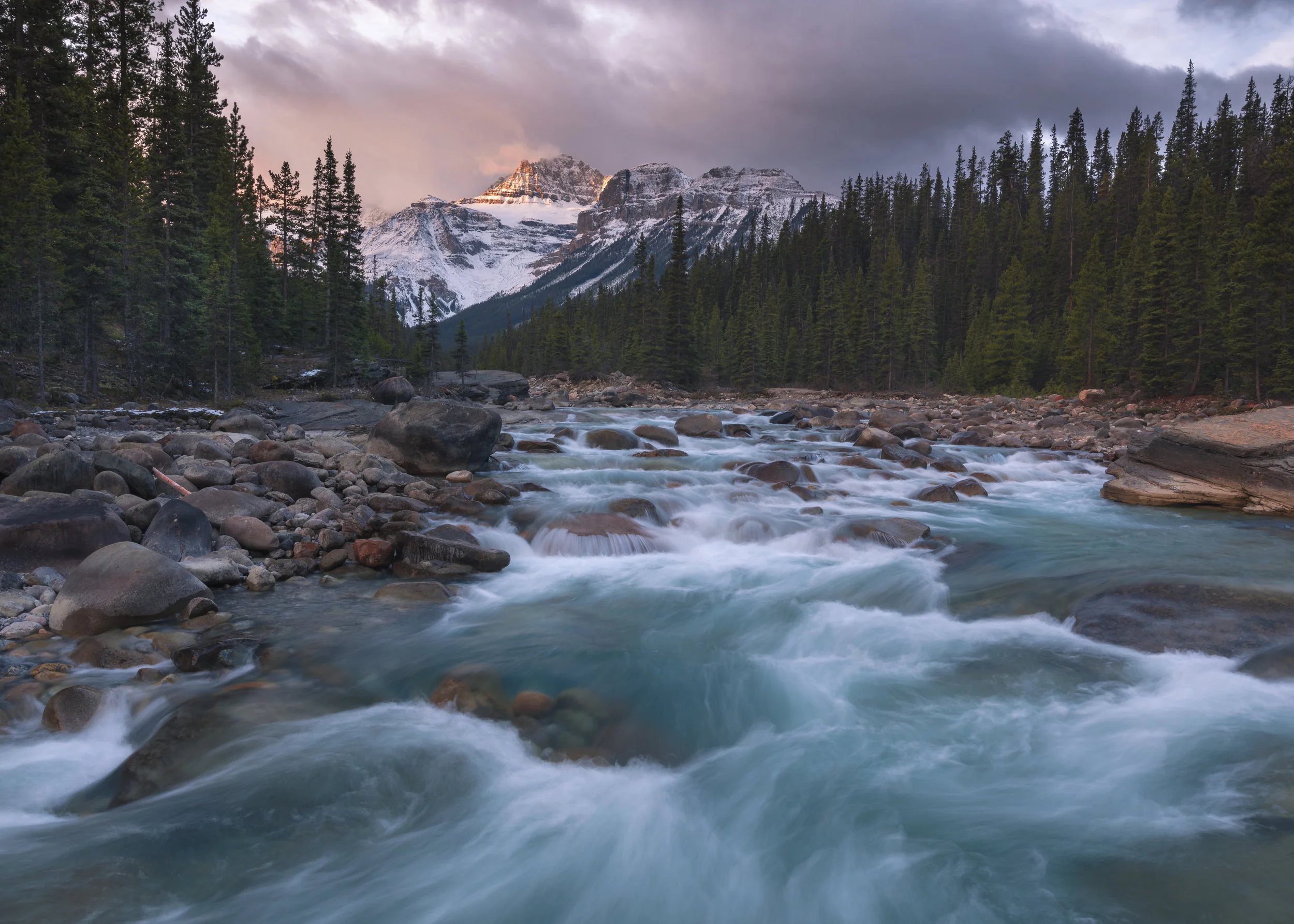 Mistaya Canyon Sunrise, Banff National Park
