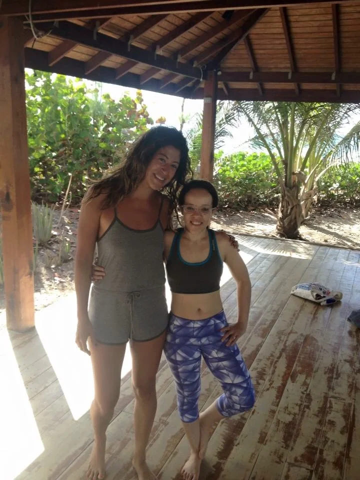 Rosa, one of our guests, and I post yoga. 