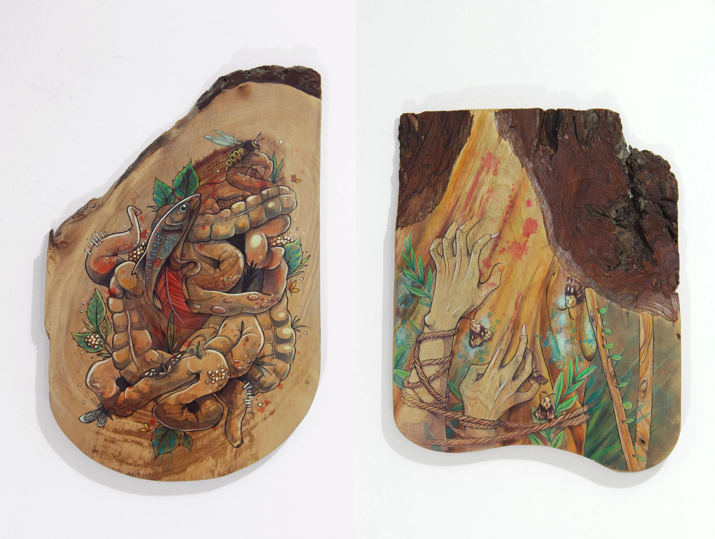 Mixed media on Wood.
