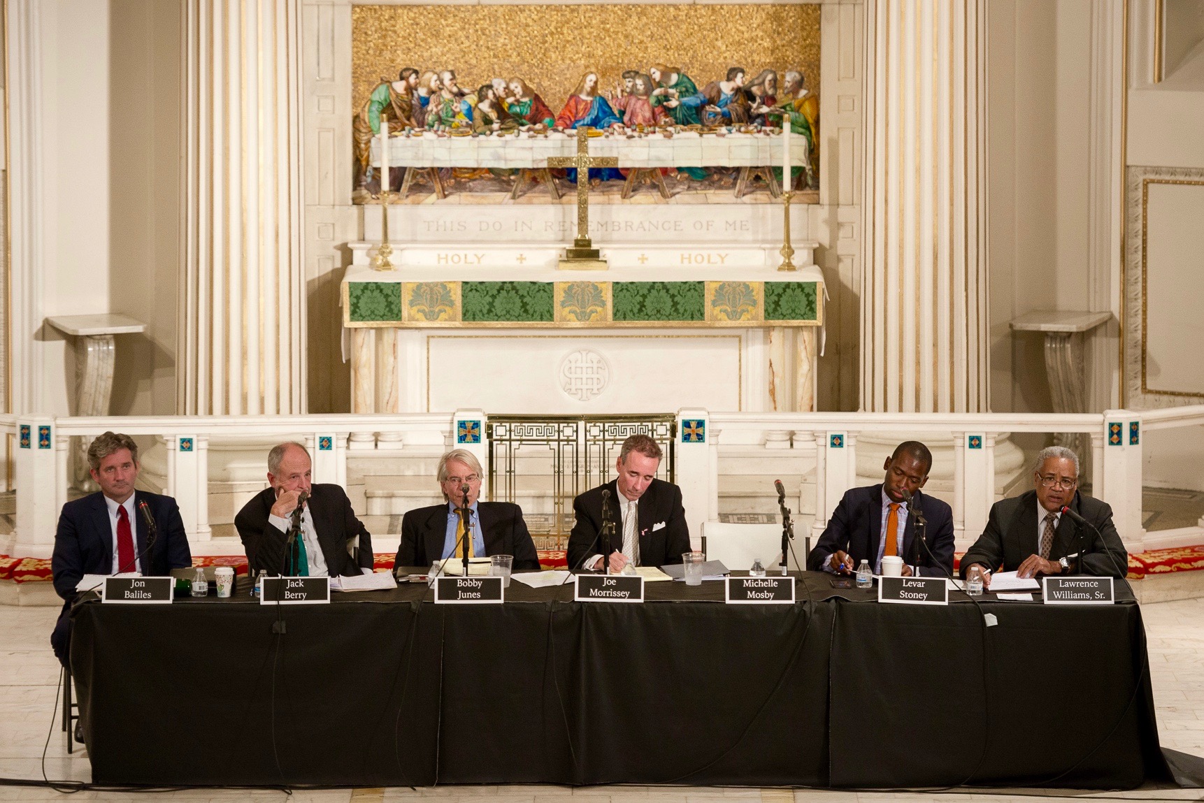  Candidates responded to questions from individuals whose stories are featured on Richmond Justice—women and men whose lives are touched by the justice system in Virginia's capital city. (Photo by Matt Cowan for Richmond Justice) 