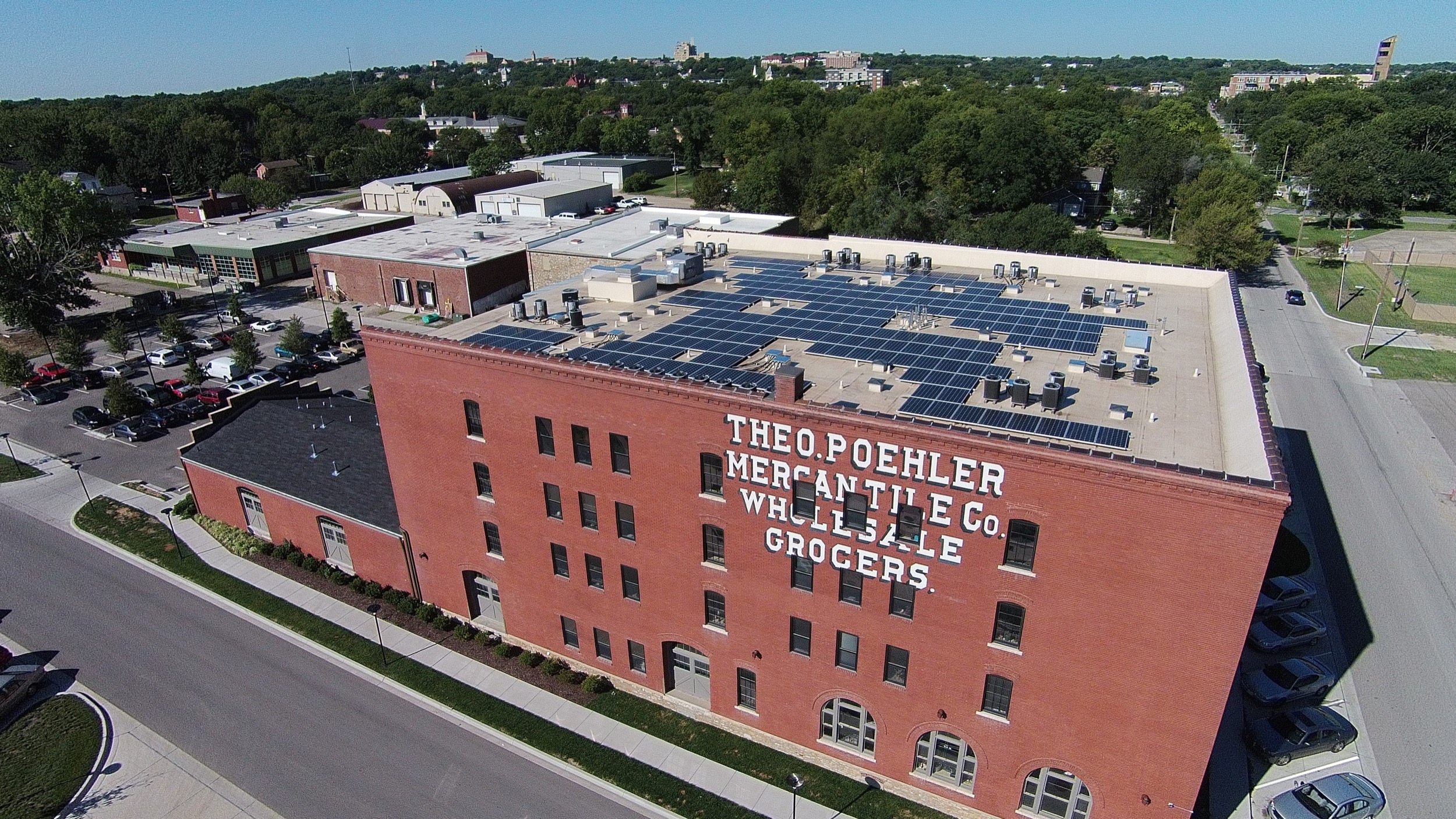 Poehler Lofts solar array in Lawrence, KS © 2015 Cromwell Environmental