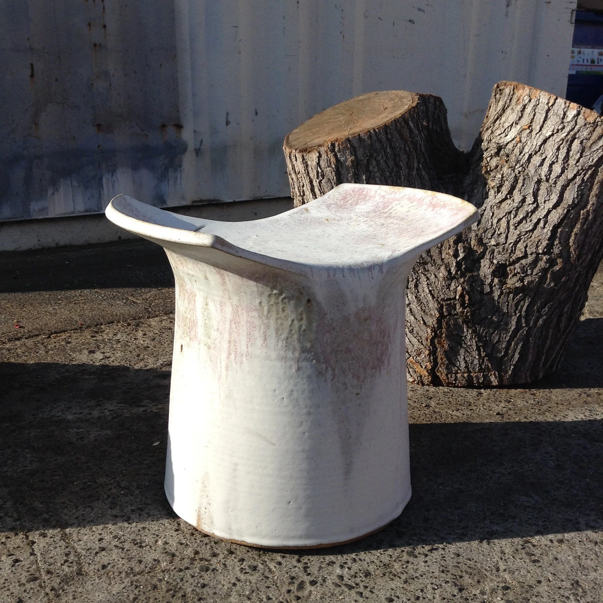 Short Ceramic Stool | W 14" x D 10" x H 16" | $1,400