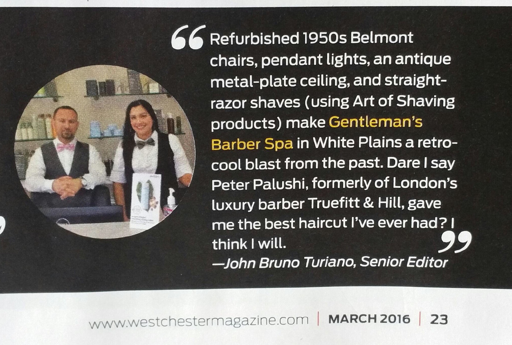  Editors' OBSESSION section, westchester Magazine, march 2016