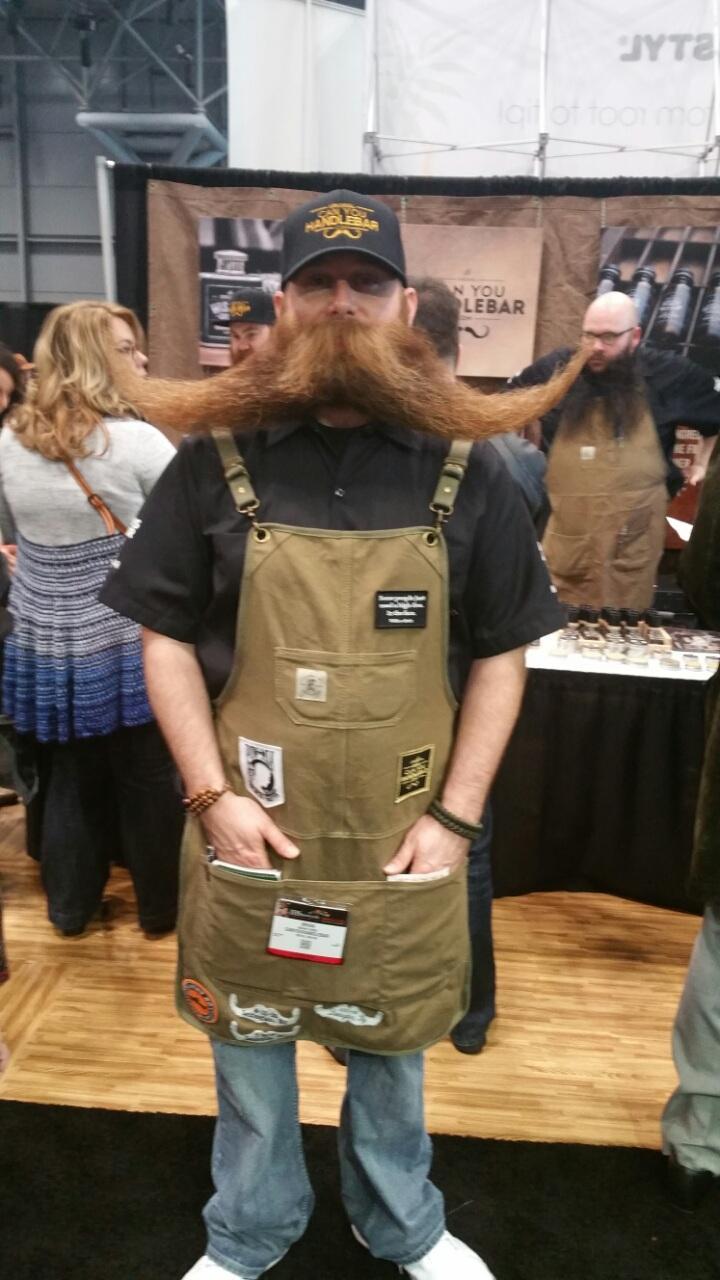 Handle Bar Mustache in Full Plumage 
