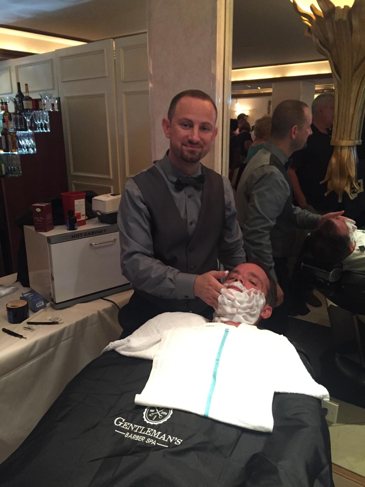 Founder of Gentleman's Barber Spa Performs the Hot Lather Shave at the Best of Westchester 2016 Awards Party