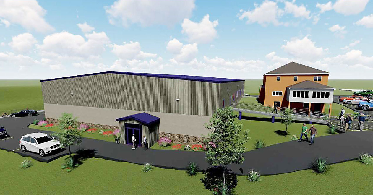 This is an artist’s rendering of the proposed parish center, which will be built on Church Street down the hill from the Historic St. Peter Roman Catholic Church in Brownsville.