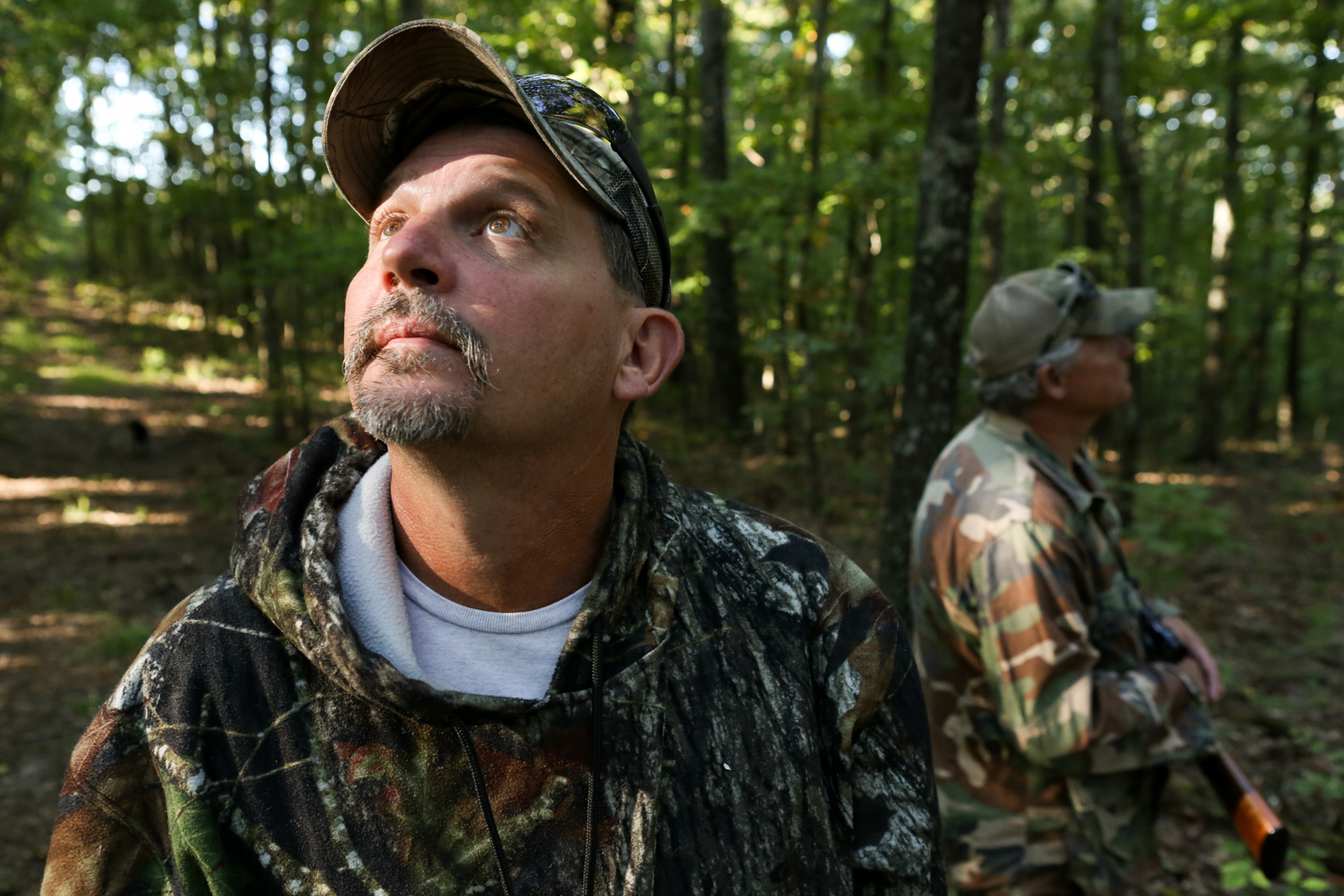  Joe Hoeckele (left) and Paul Hoeckele (right) hunt in the forest that spans their family’s 600-acre farm. Avid hunters since childhood, they most often hunt for squirrel, rabbit and deer. 