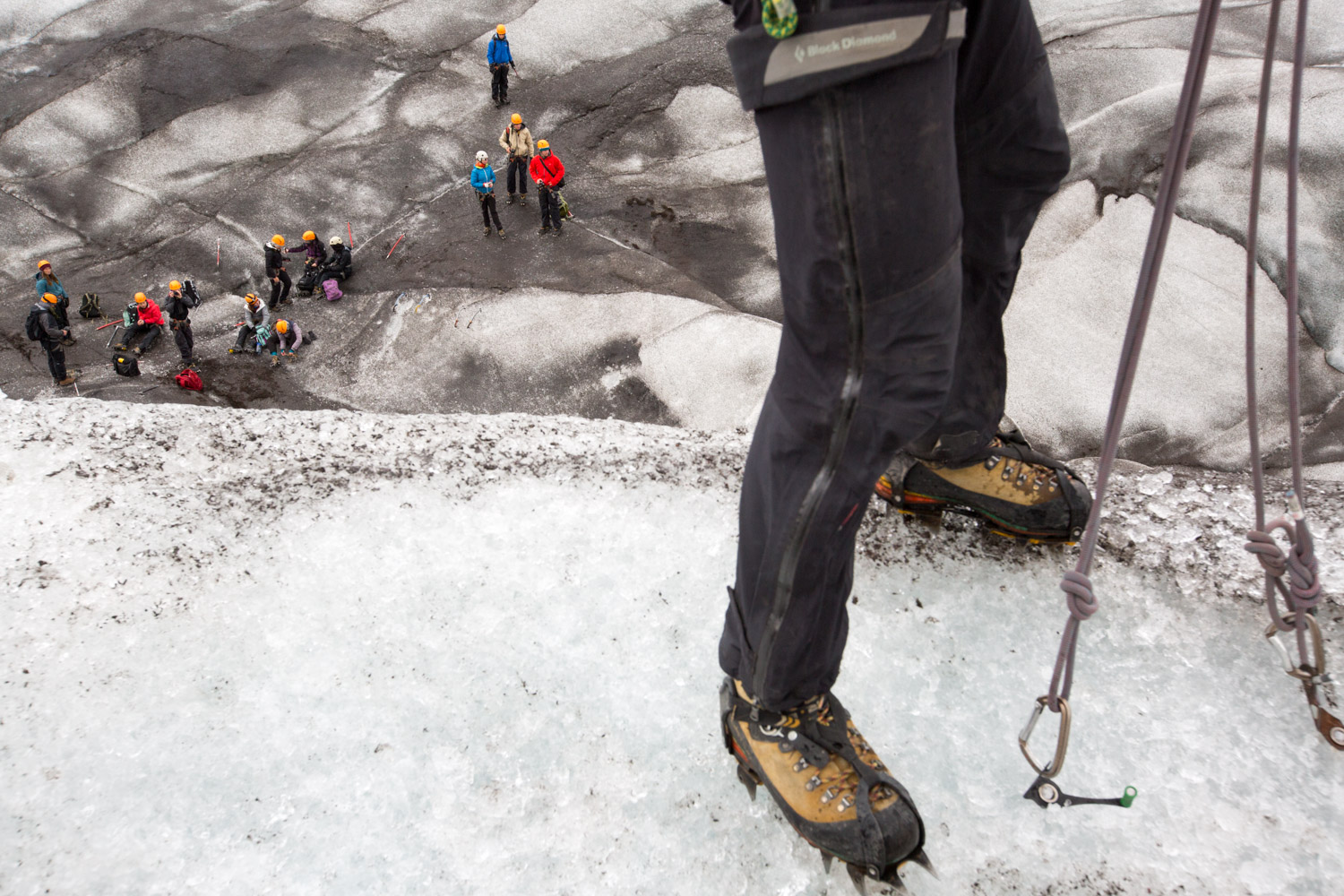 Eric Kruszewski photographs a glacier in Iceland for National Geographic Student Expeditions.