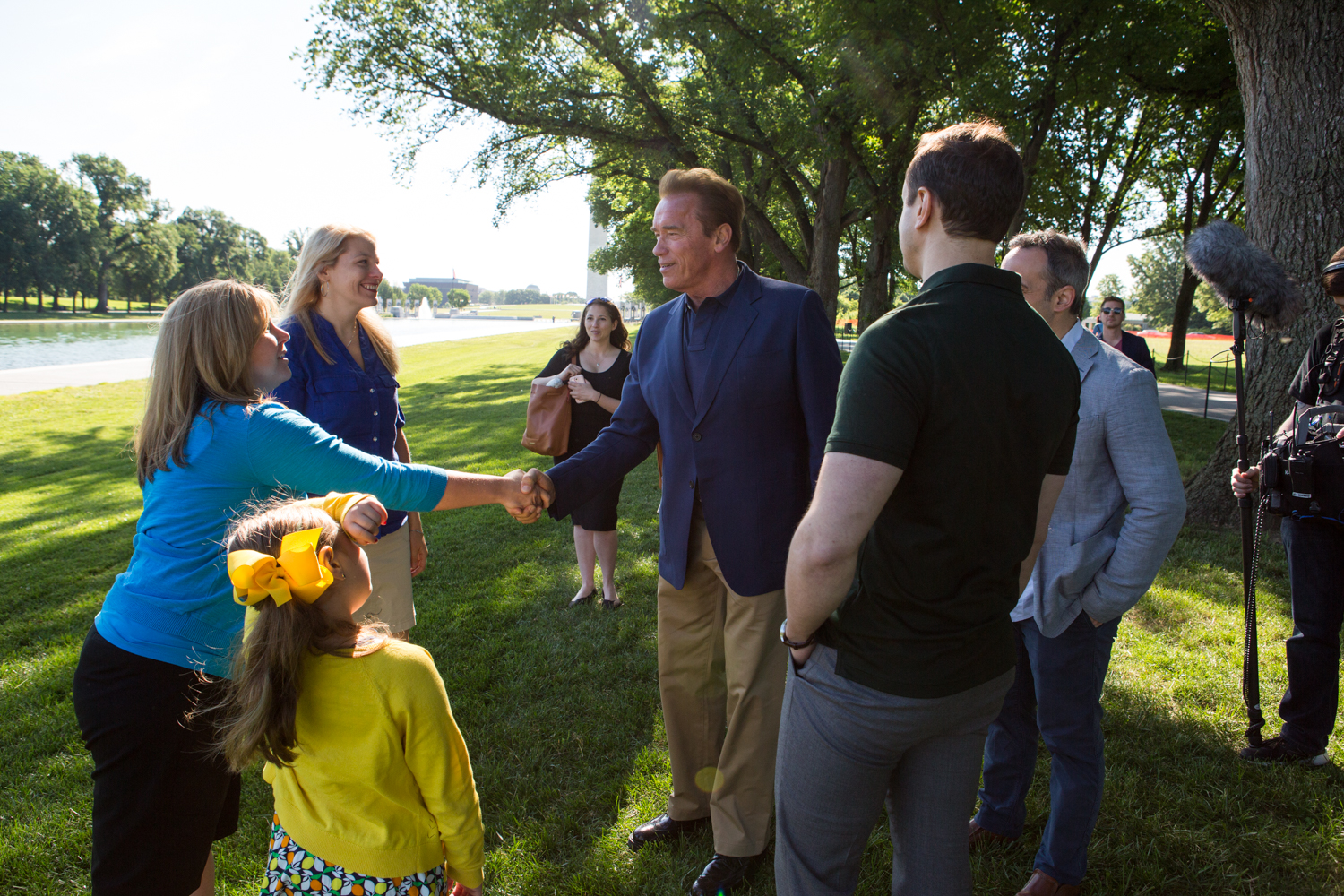 Eric Kruszewski photographs Arnold Schwarzenegger in Washington, D.C. for National Geographic Channel.