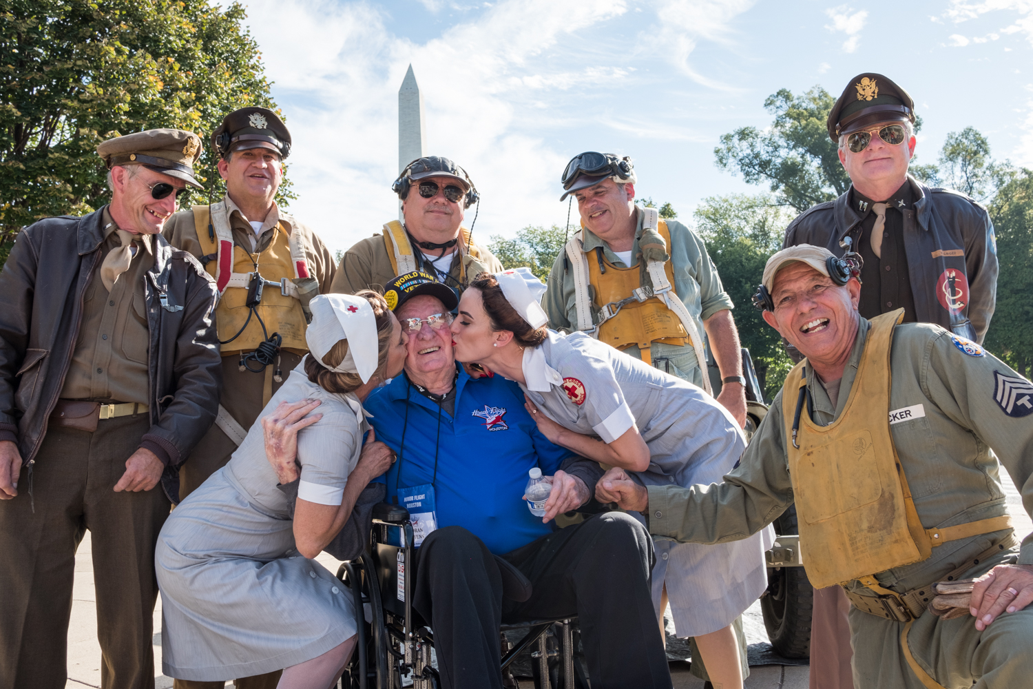 Eric Kruszewski photographs veterans and Honor Flight in Washington, D.C.