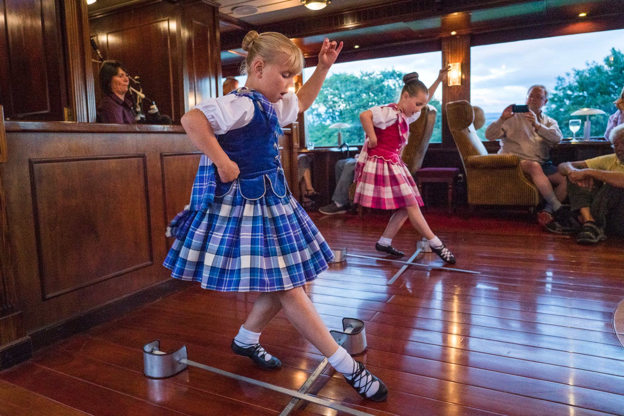  In Inverness, Scotland, Junior Highland Dancers perform for guests on Lord of the Glens. 