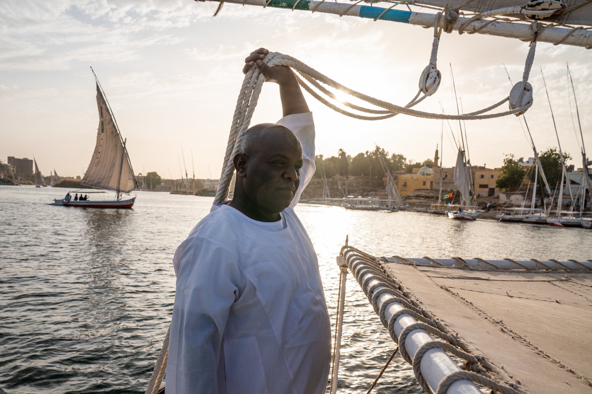 Eric Kruszewski photographs Nile River travel in Aswan Egypt for Lindblad Expeditions.