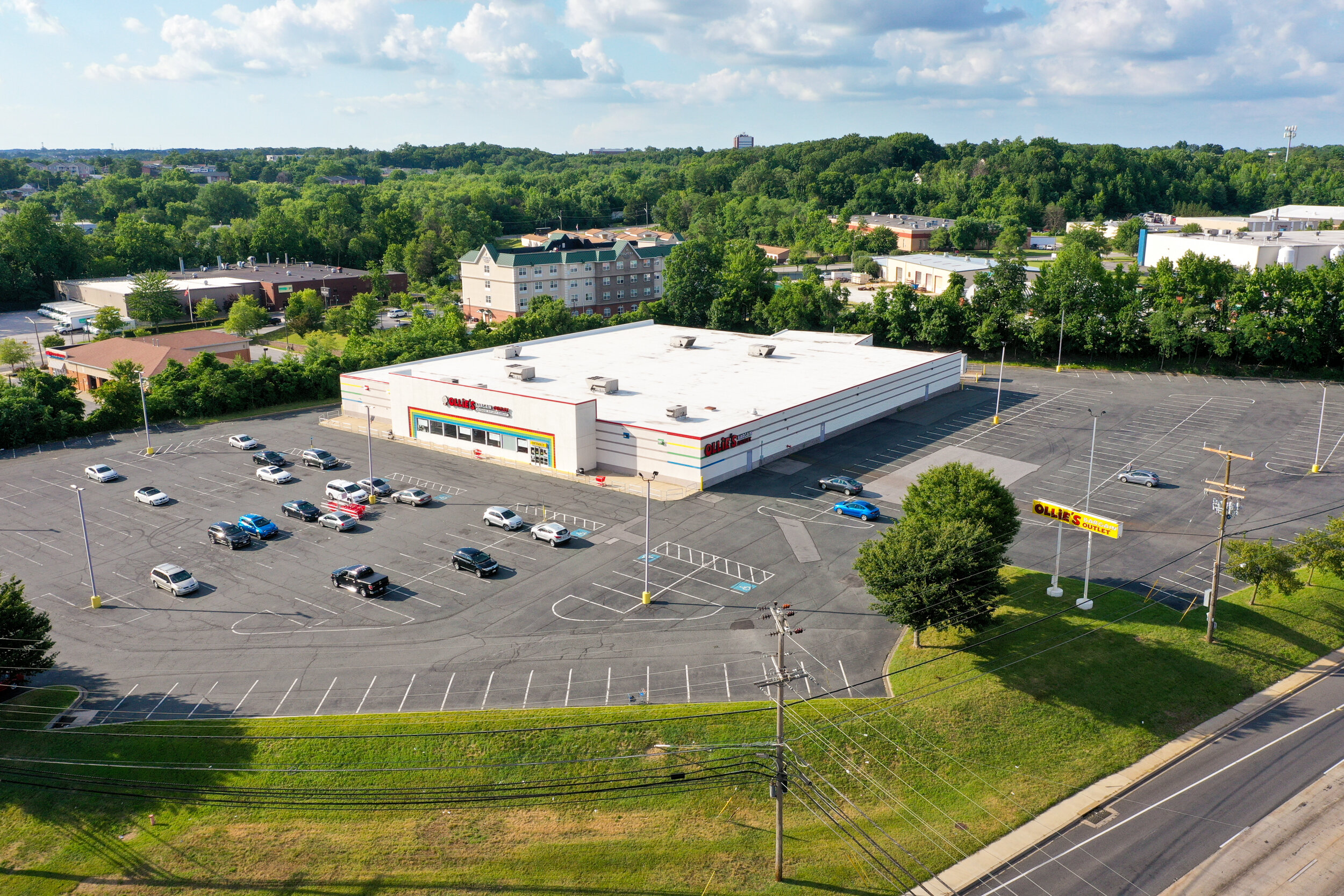 Aerial photo of Ollie's Bargain Store in Baltimore, Maryland