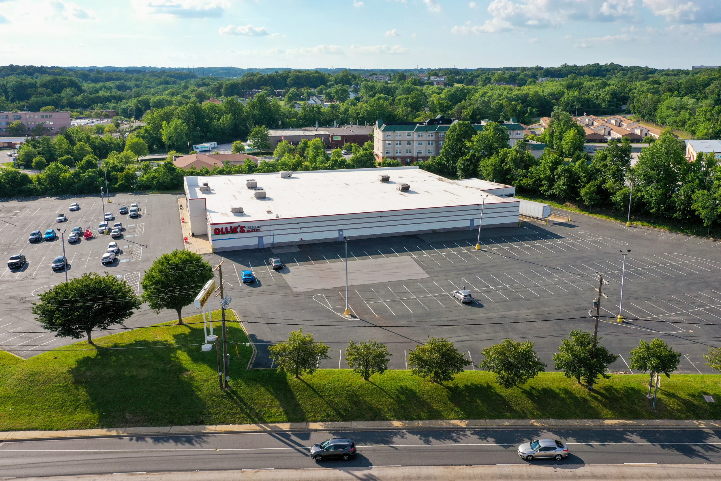 Aerial photo of Ollie's Bargain Store in Baltimore, Maryland