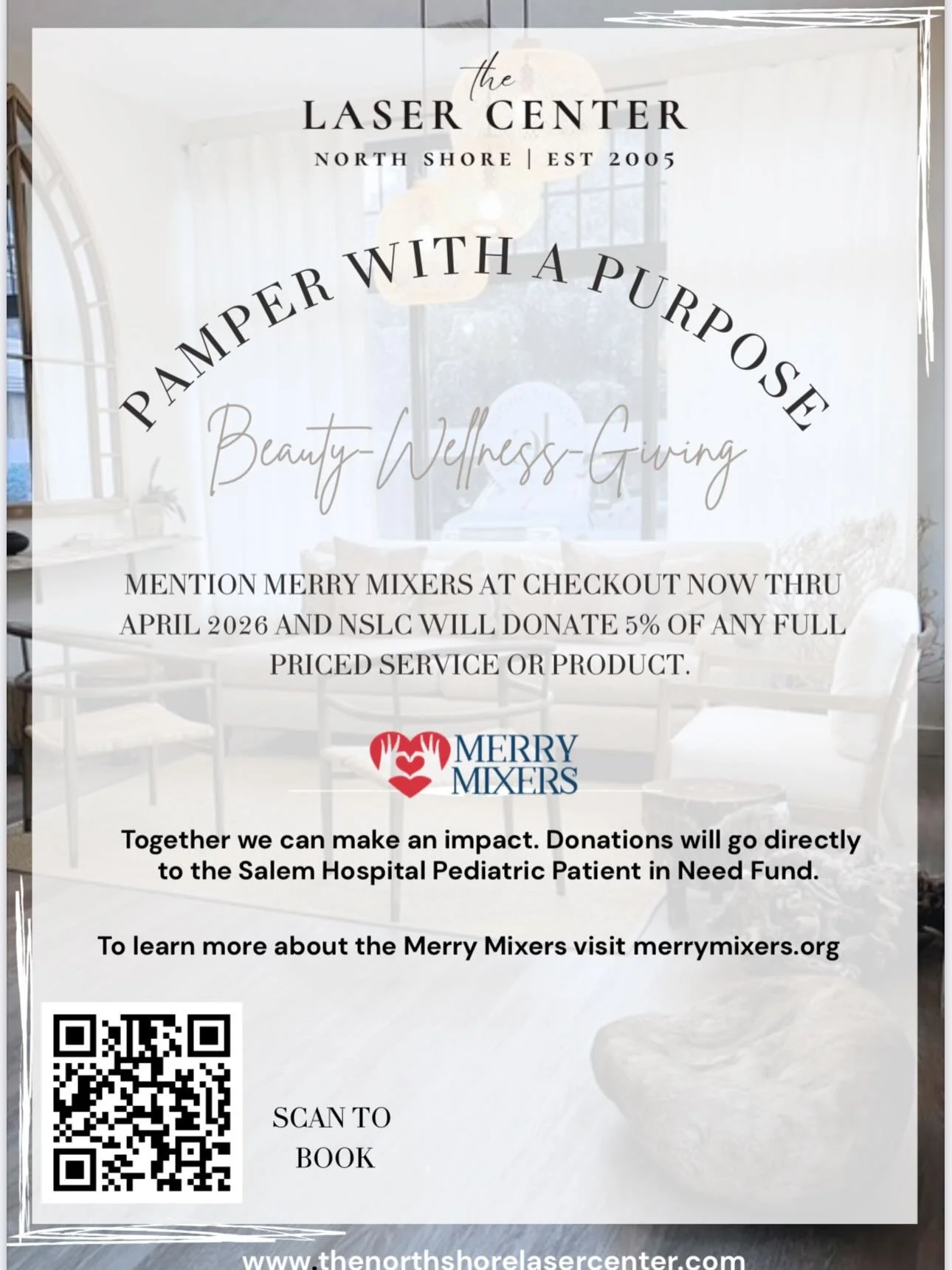🎁 This is your sign to get holiday shopping done at North Shore Laser Center for the special someone on your list! 

Now through April 2026, @northshorelasercenter will donate 5% of any full priced service or product to #MerryMixers if you mention t