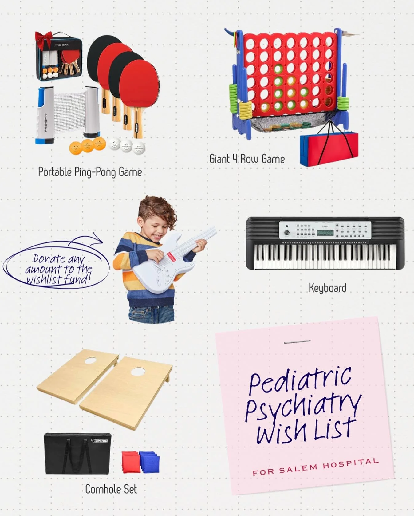 The @salemhospital #pediatricpsychiatry department has a short but mighty #wishlist this year. Help us clear their list this holiday season and make winter bright for some of the most vulnerable members of our community ❤️ 

Head to the link in our b