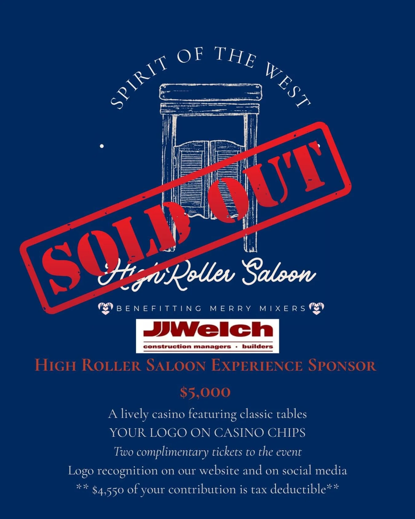 One of our exclusive naming opportunities has been claimed &amp; we can&rsquo;t wait to see which high roller hits it big at the @jjwelchconstruction saloon 🤎

If you are interested in a unique sponsorship opportunity, visit the link in our bio or r
