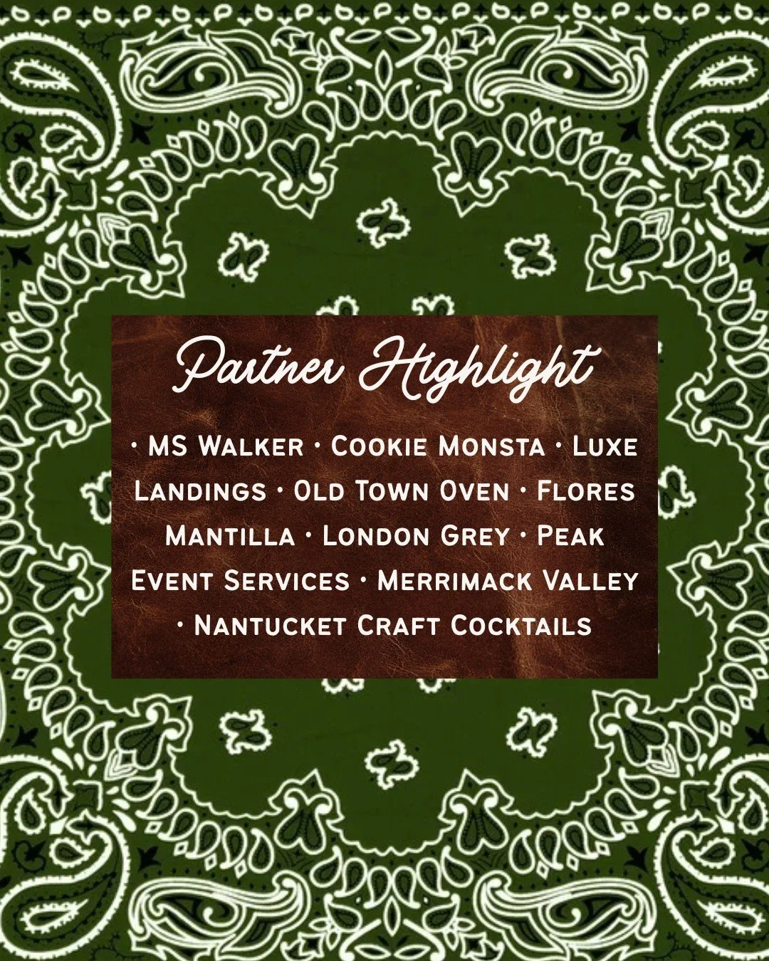 Gala wouldn't be possible without the generosity of our fantastic partners. We tip our (cowboy) hats to ya'll 🤎 

@mswalkerma
@thecookiemonstahboston 
@luxe.landings 
@theoldtownoven
@floresmantilla 
@londongreycreativestudio 
@peakeventservices 
Me