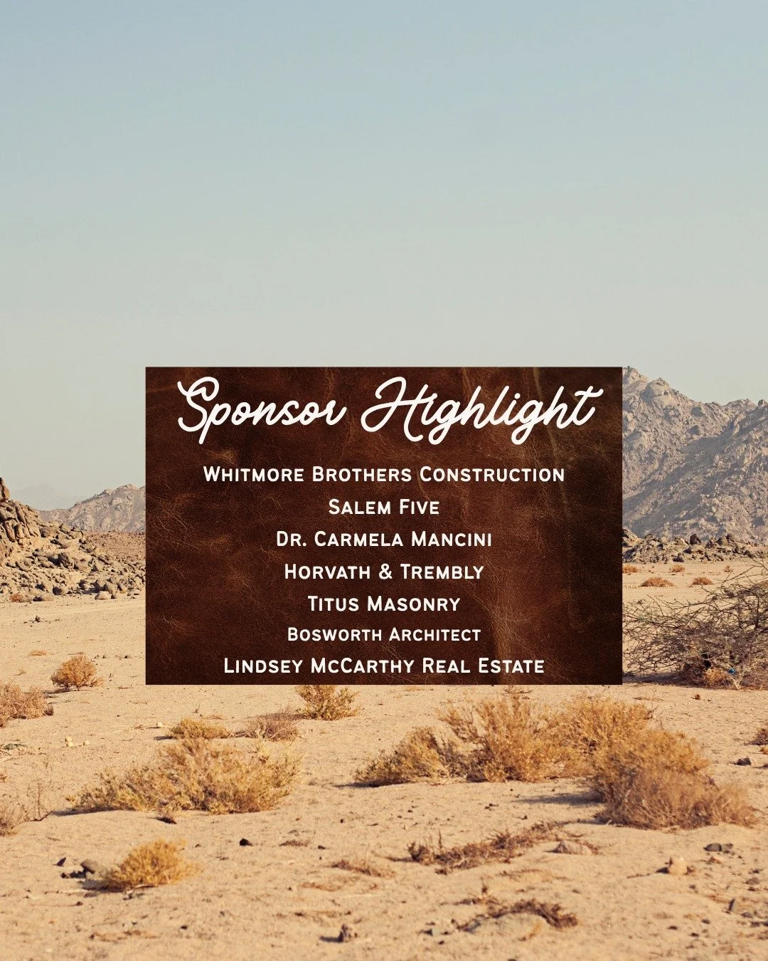 ⭐️Trailblazer Sponsor Spotlight: @whitmorebrothers, @salemfive, @titusmasonry, @boswortharchitect, Dr. Carmela Mancini, and Horvath &amp; Trembly⭐️

Thank you for your generosity! Your contributions will help us continue to empower clinicians to resp