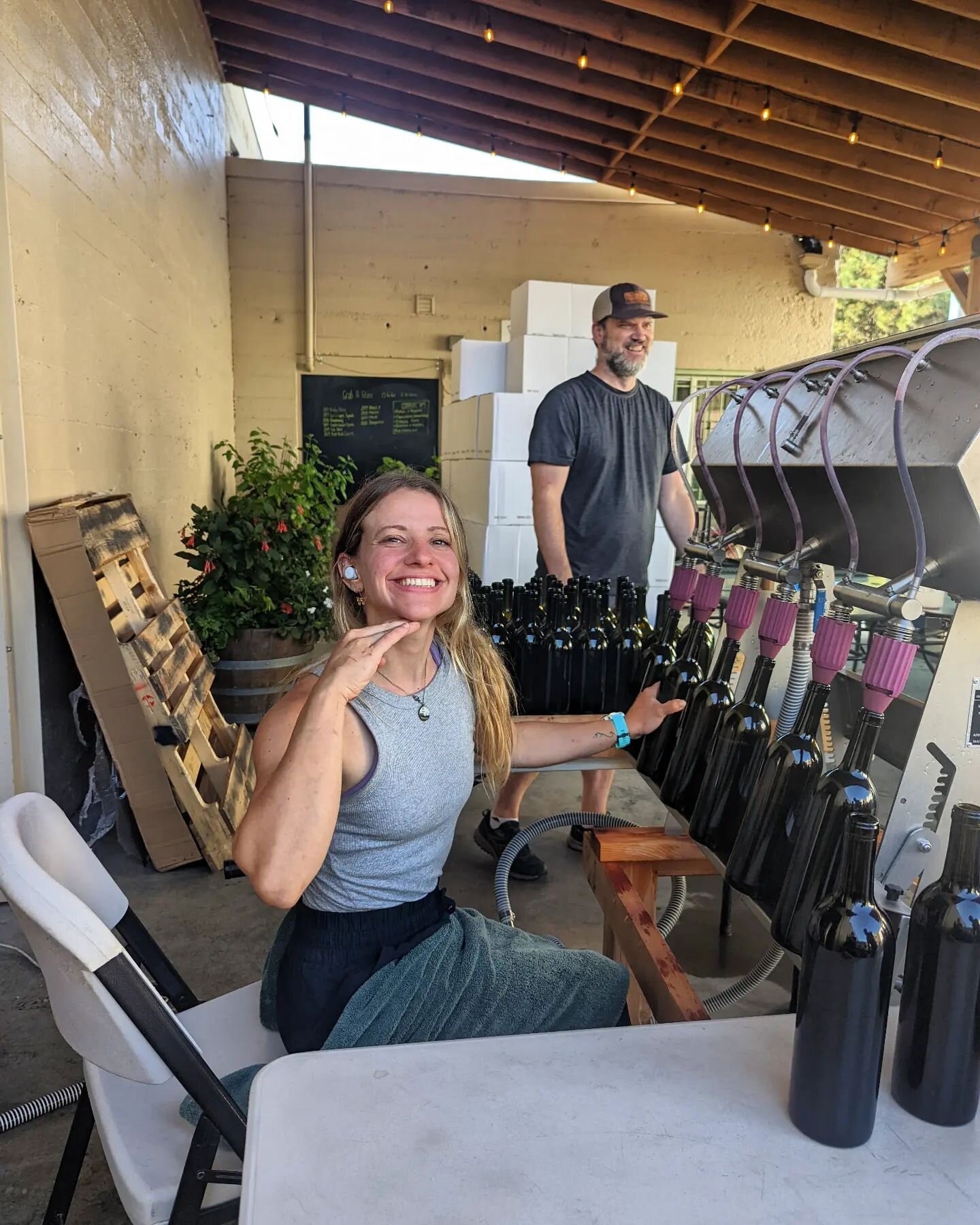 Successful morning on the bottling line with the crew 👌 jammy Malbec now sits and ages before release next year 🍷