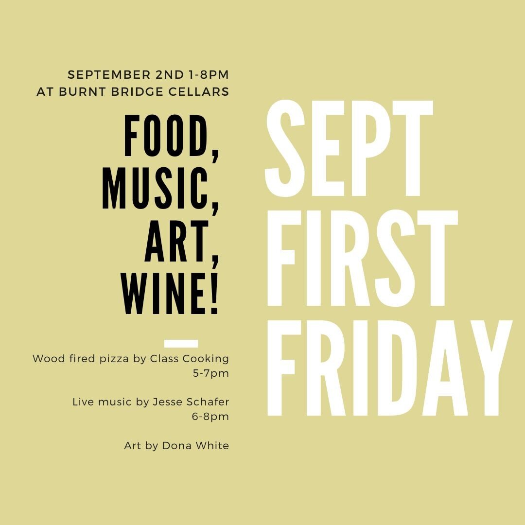 Join us this Friday for First Friday! We will be firing up our wood fire pizza oven serving two different types of za from 5-7pm: Margherita: fresh mozzarella and basil with red sauce or Italian Sausage, Ricotta and Fresh tomatoes with Red Sauce

Mus