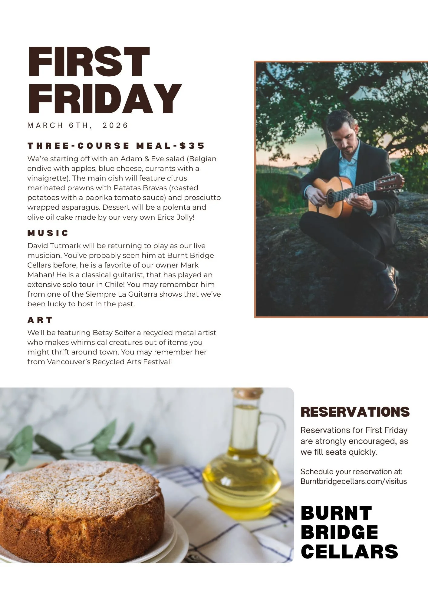 First Friday Dinner &amp; Live Music 