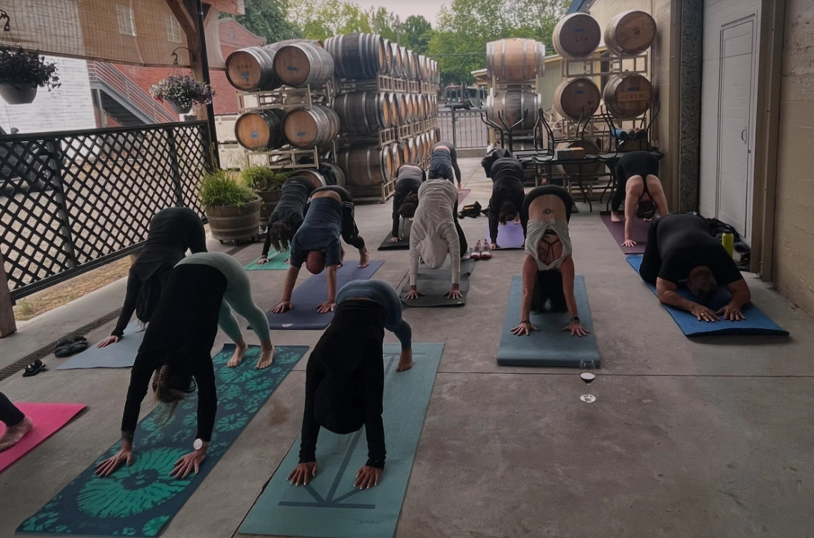 Yoga at Burnt Bridge Cellars 