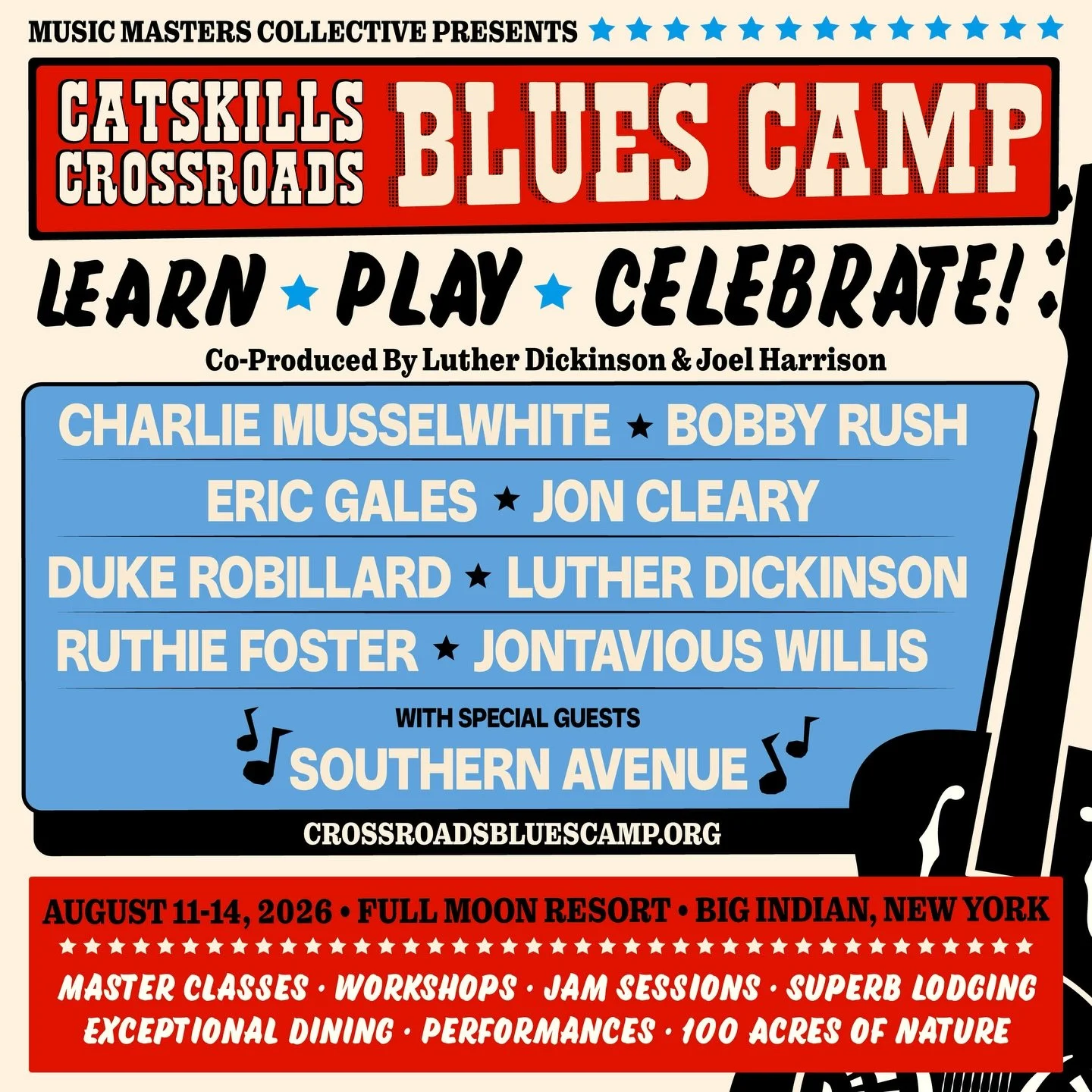 So excited to share that I&rsquo;m heading to the beautiful Catskills mountains this August for Catskills Crossroads Blues Camp! @musicmasterscollective 

Looking forward to three days of intimate performances, workshops, masterclasses, and late nigh