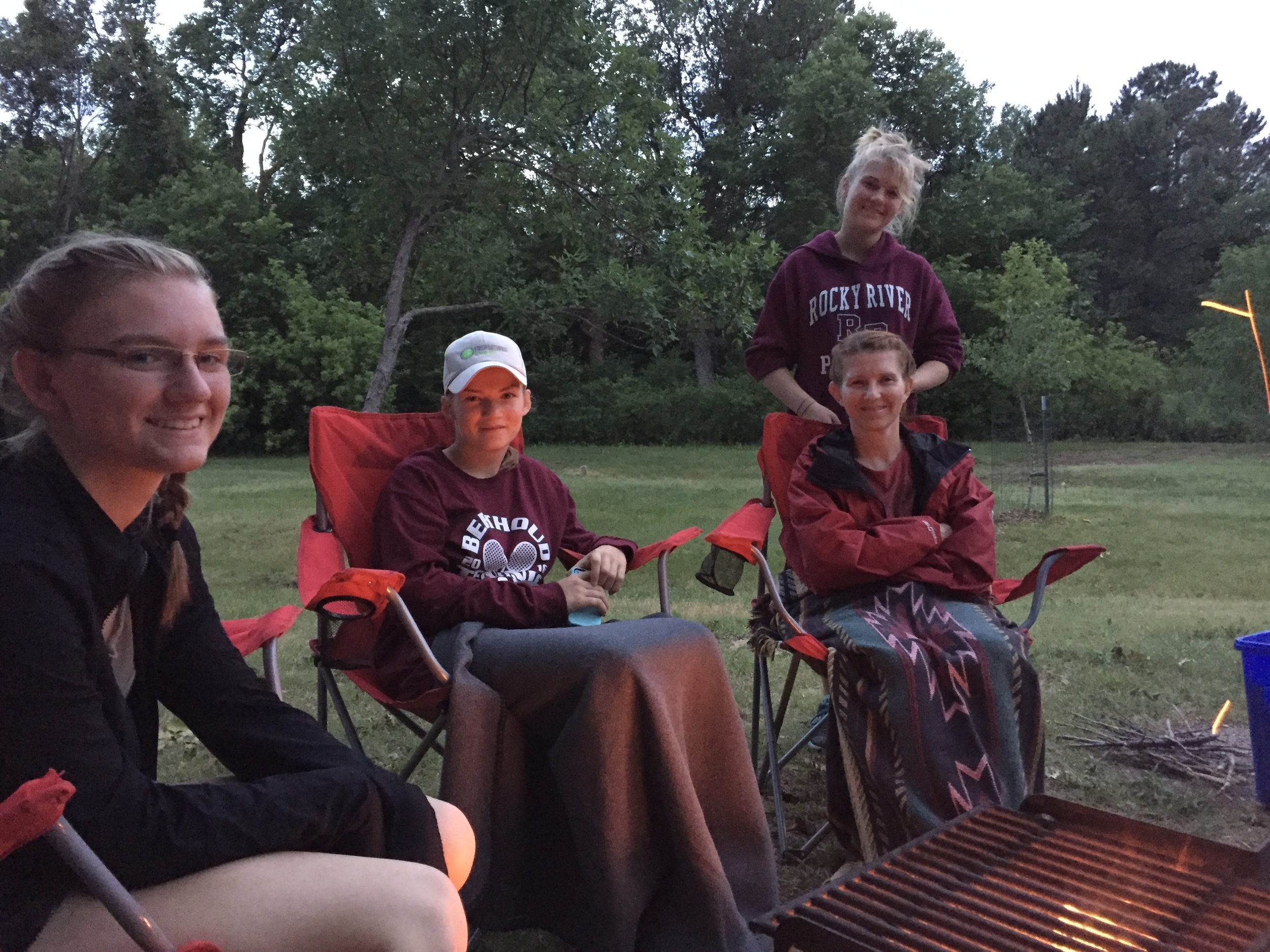 Kicking back by the campfire