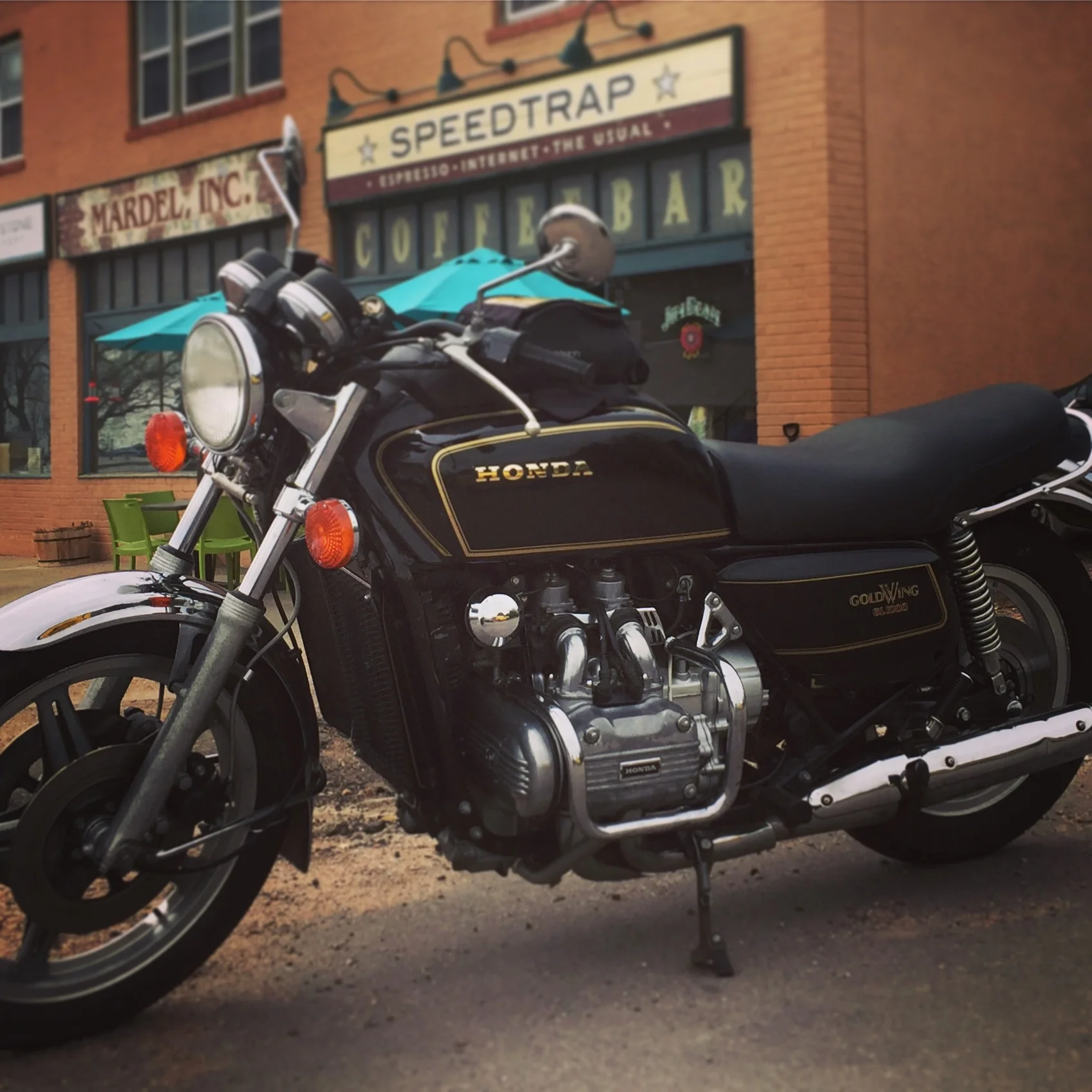 A long ride on the motorbike (and lunch at the aptly named Speed Trap in Palmer Lake)