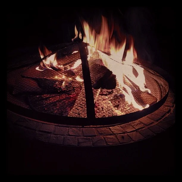 Breaking in the backyard fire pit