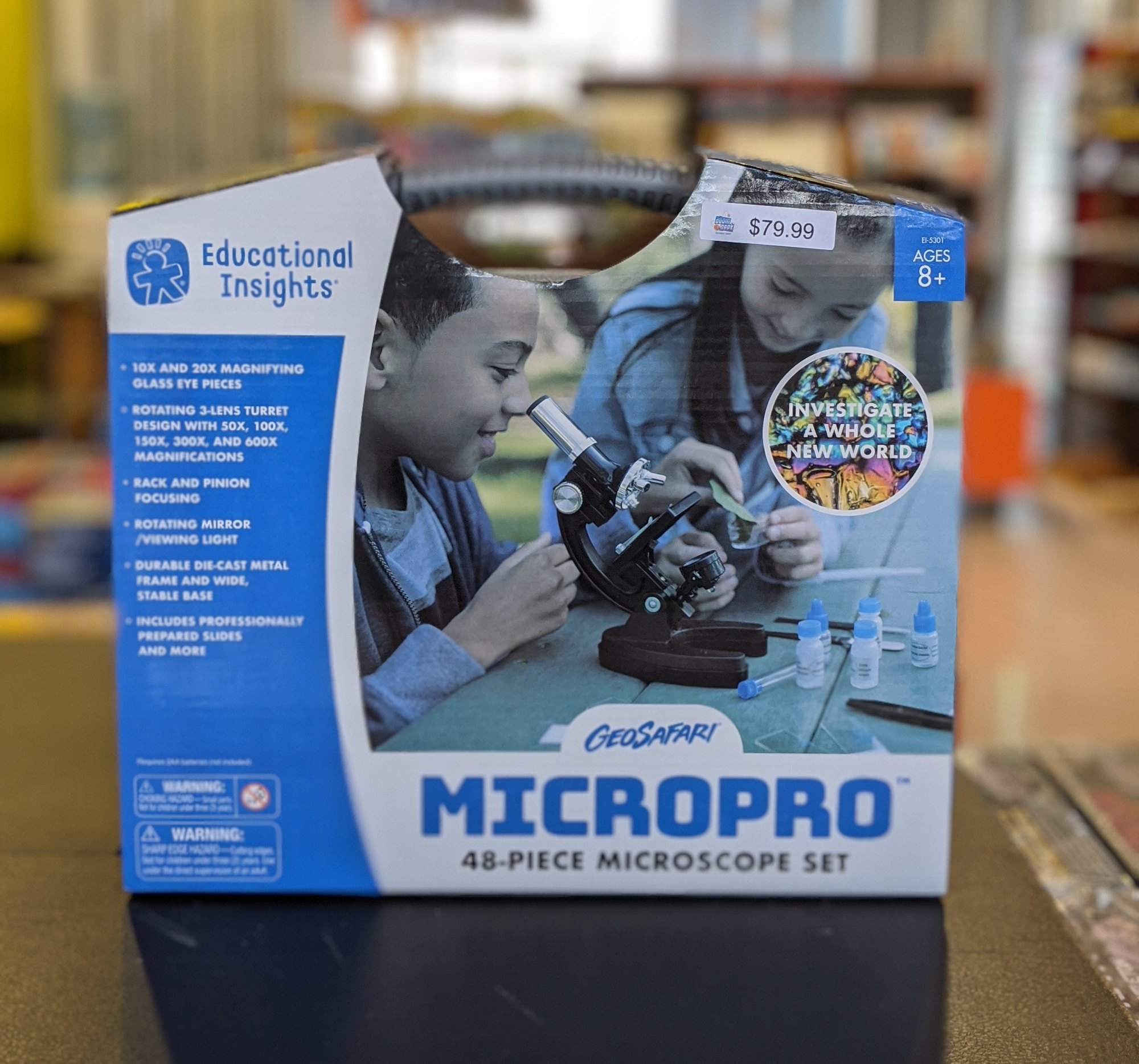 Educational Insights GeoSafari Micropro 48-Piece Microscope Set