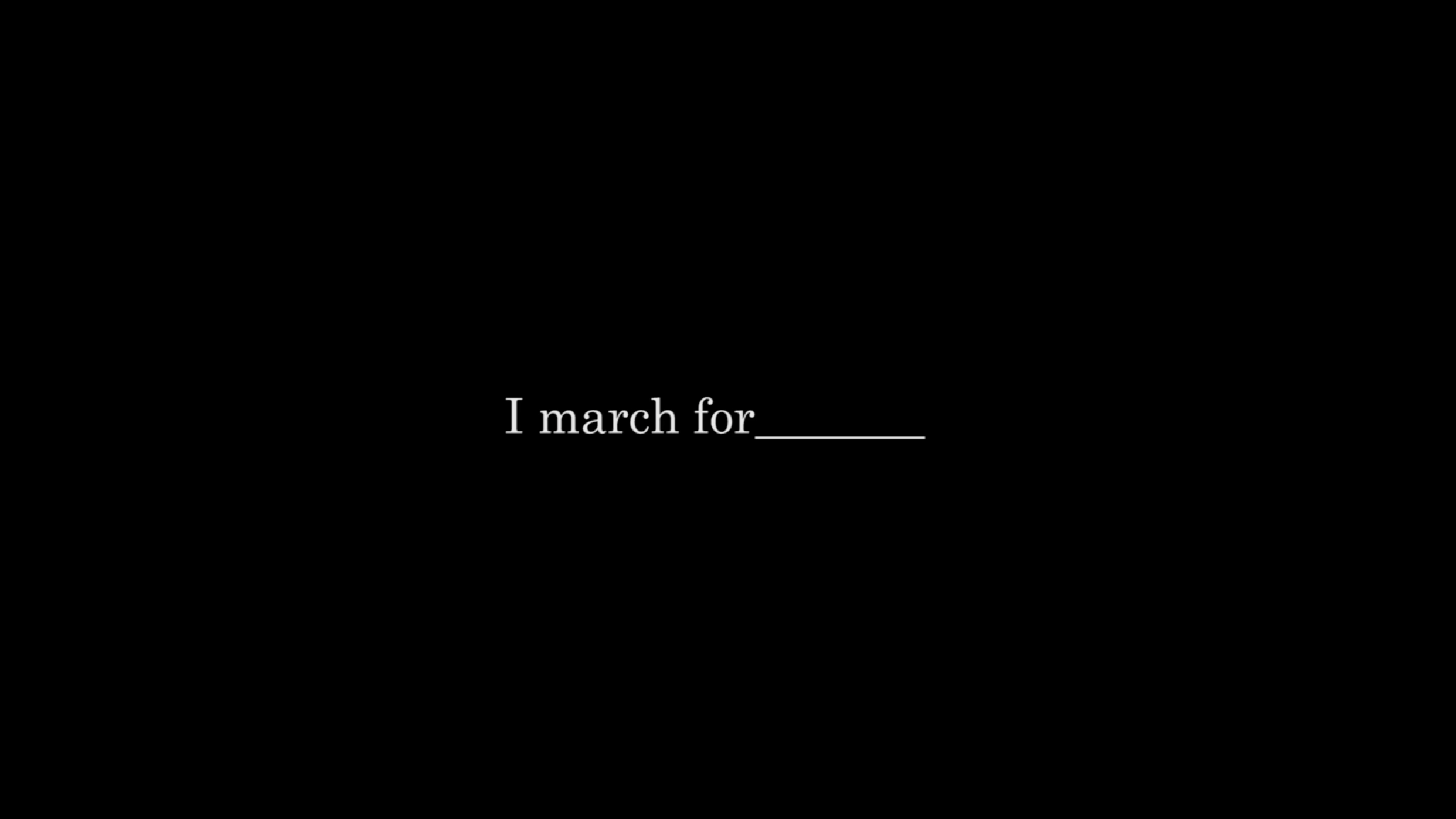 I March For ___ // March On Washington Shor t // Set Design
